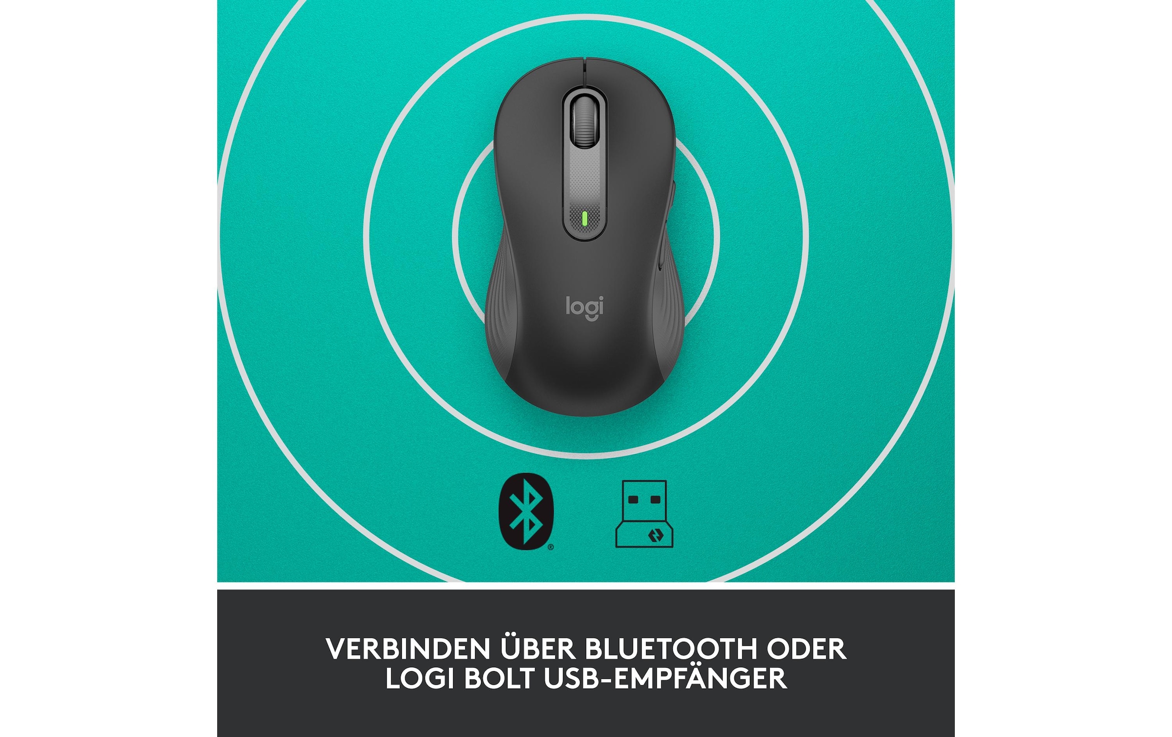 Logitech Maus »Signature M650 L left Graphite«, kabellos