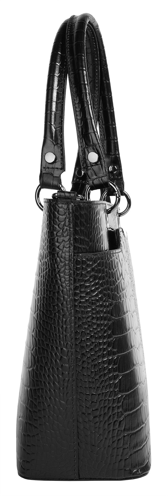 Cluty Henkeltasche, echt Leder, Made in Italy