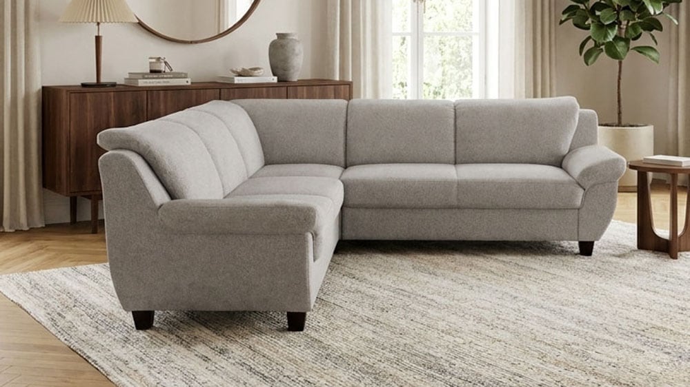 GOODproduct 1100000002199 »Sillkeborg 251 x 251 cm, formschönes Sofa mit dunklen Füssen« aus haustierfreundlichem Pet Friendly Bezug