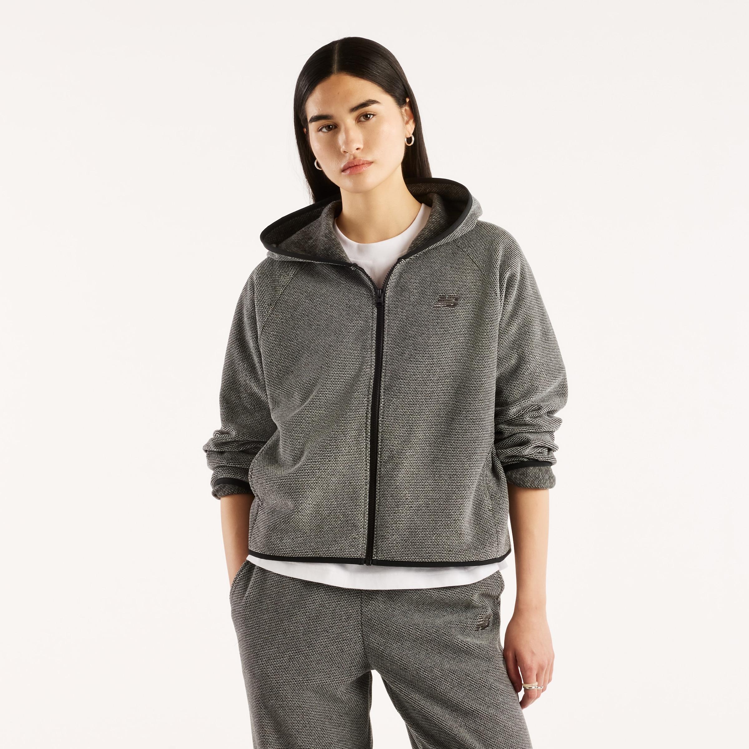 Image of New Balance Trainingsjacke "TEXTURED FLEECE FULL ZIP" für Erwachsene konzipiert, aus Polyester