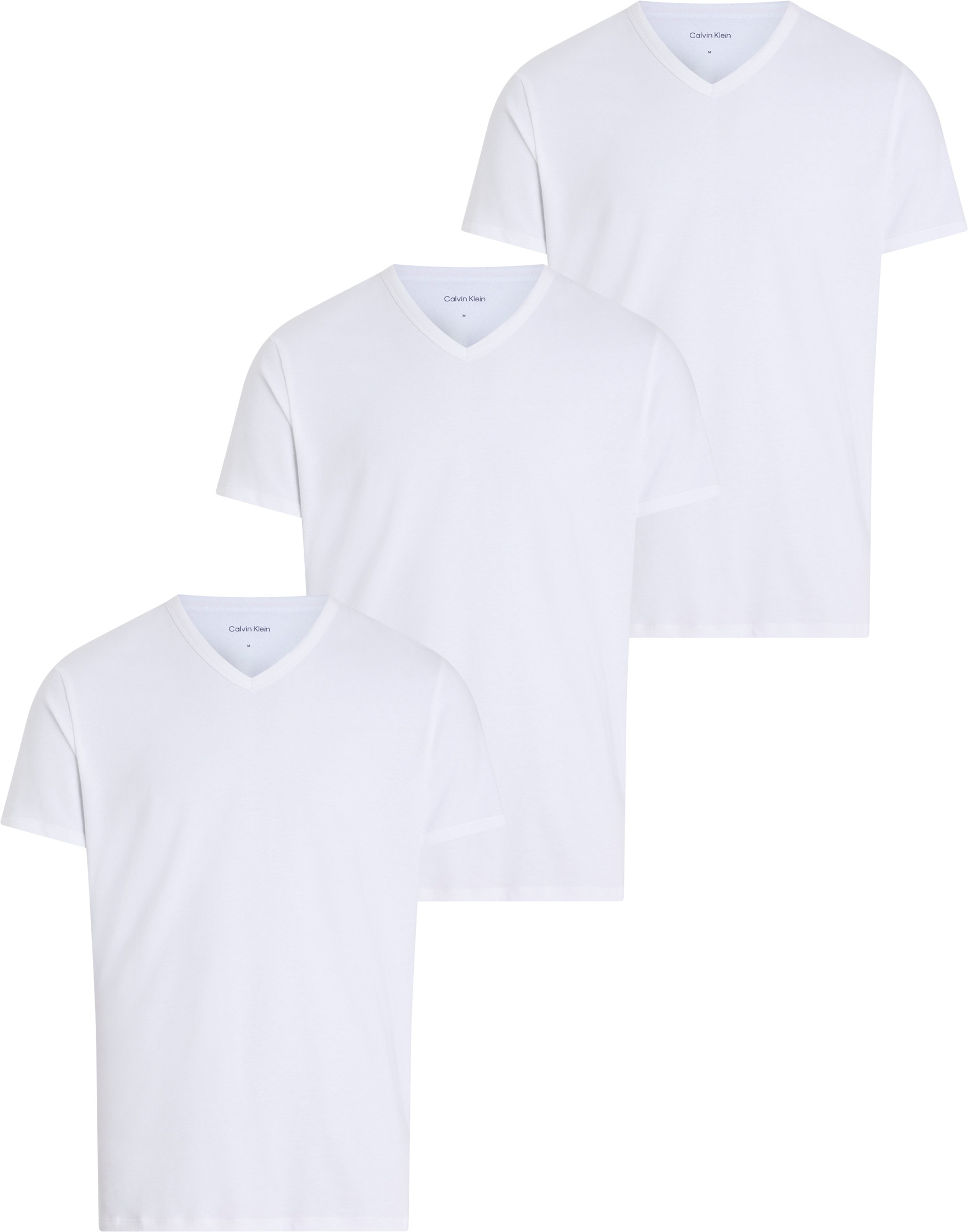 Image of Calvin Klein Underwear T-Shirt "S/S V NECK 3PK" Packung, 3er-Pack, 3 Stk. mit Logo am Saum