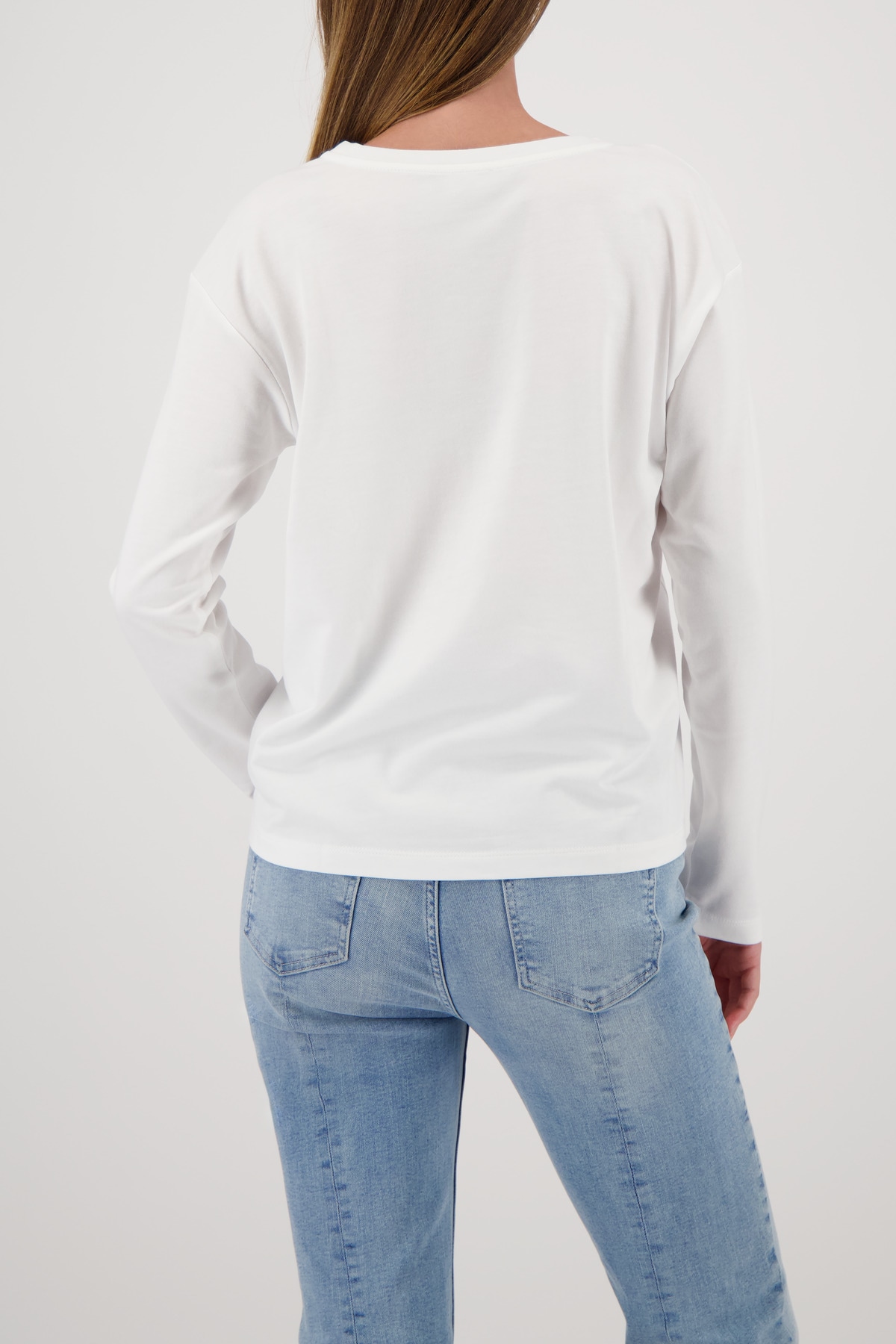 Monari T-shirt à manches longues »Shirt City Druck« Regular fit mit U-Boot-Ausschnitt