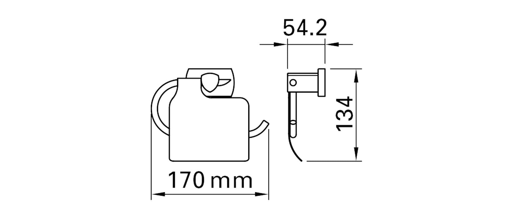 diaqua® Toilettenpapierhalter »schwarz matt«