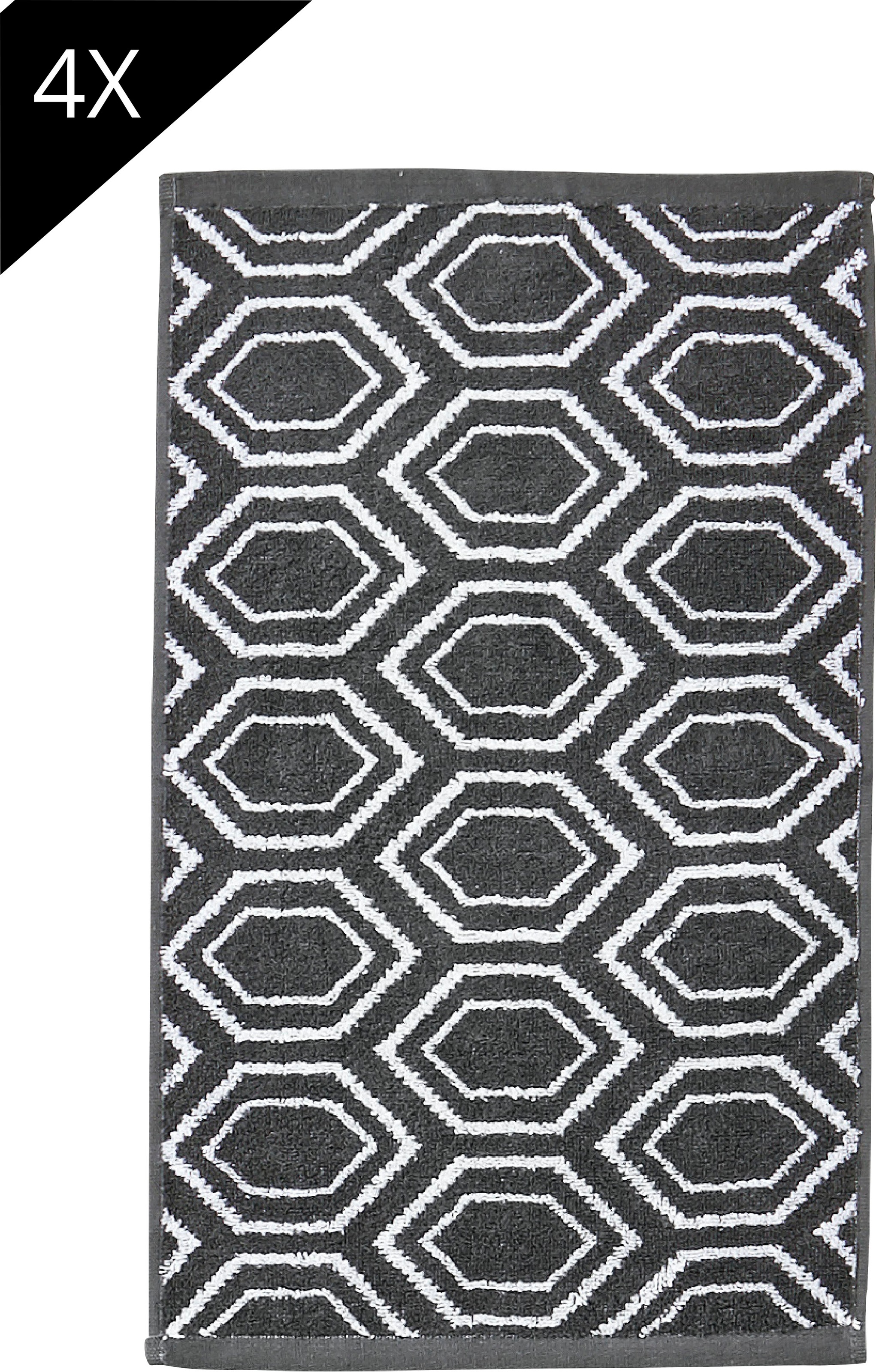 Image of done.® Handtuch Set »Ethno«, Set, 4 tlg., Jacquard-Walkfrottier, Gästehandtücher, Jacquardgewebe, modernes Muster bei Ackermann Versand Schweiz