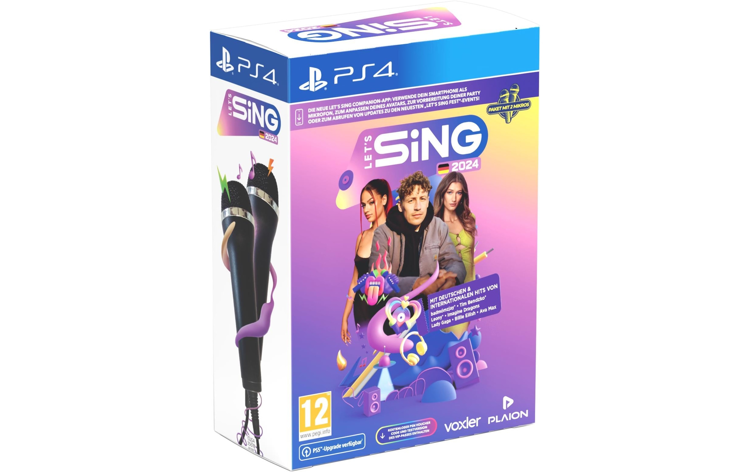 Spielesoftware »GAME Let's Sing 2024 German Version + 2 Mics«, PlayStation 4