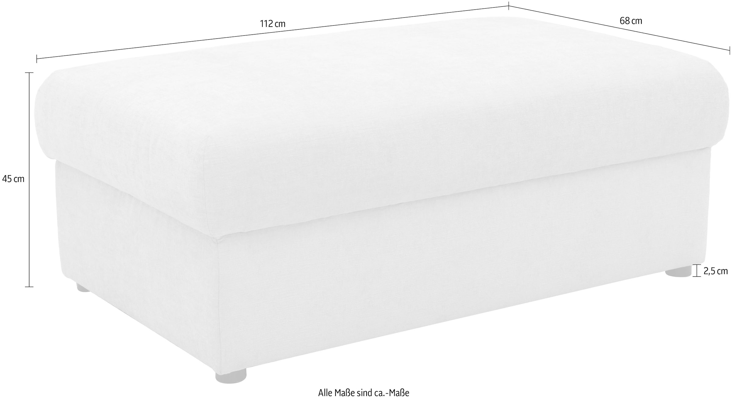 DOMO collection Hocker »800 025, passende Ergänzung zum Mega-Sofa«