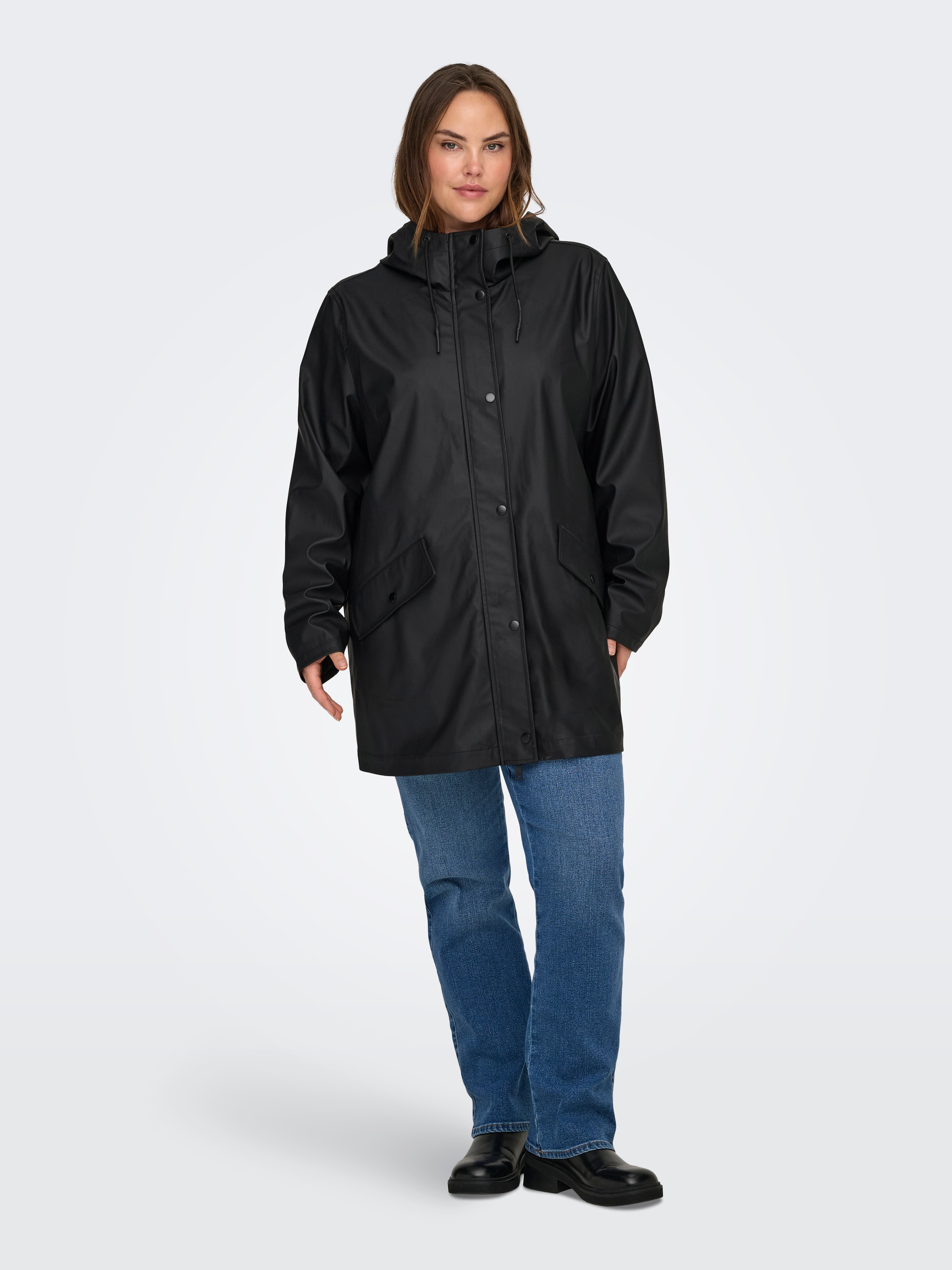 ONLY CARMAKOMA Manteau de pluie »CARELISA LIFE RAINCOAT ZIP OTW NOOS« wasserabweisende Beschichtung