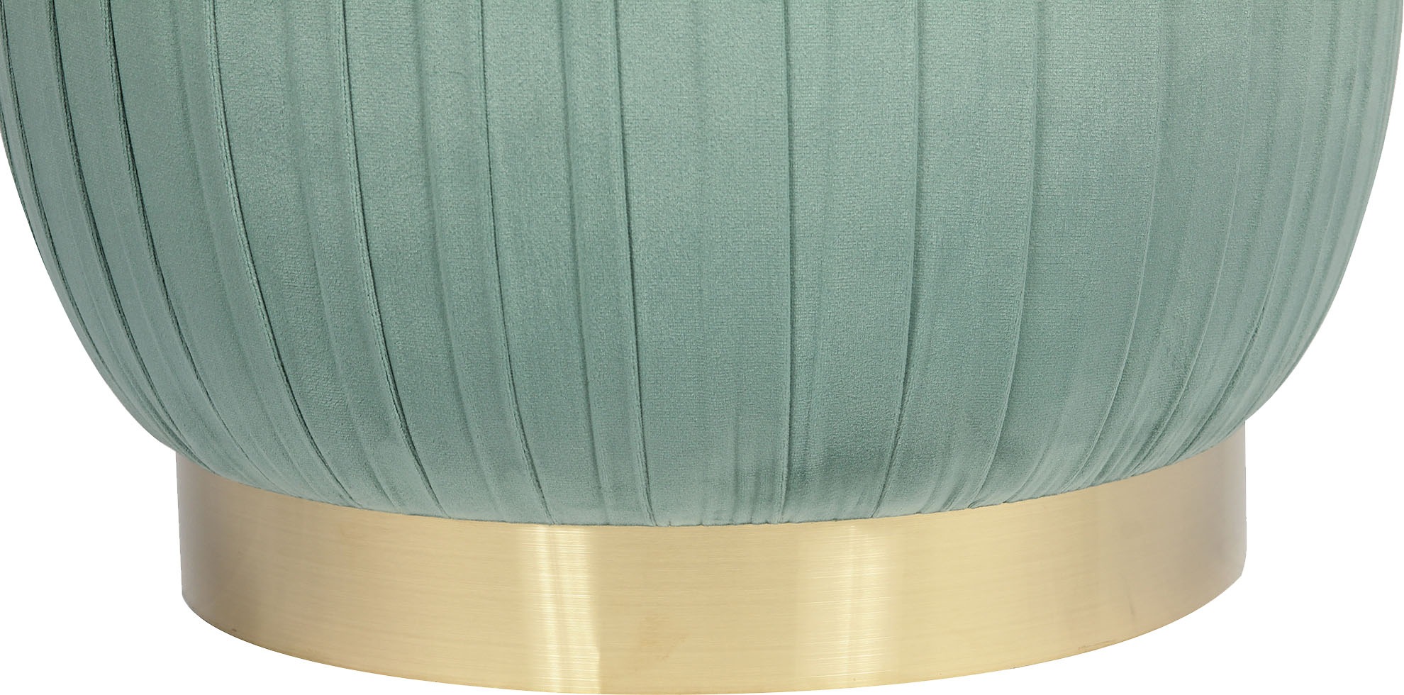 Kayoom Polsterhocker »Hocker Lyla 125, Edler Touch durch goldfarbenenen Sockel, Samtbezug«, (1 St.), samtweich, gesteppte Ziernaht, Edelstahlsockel, Hochwertiger Samtbezug