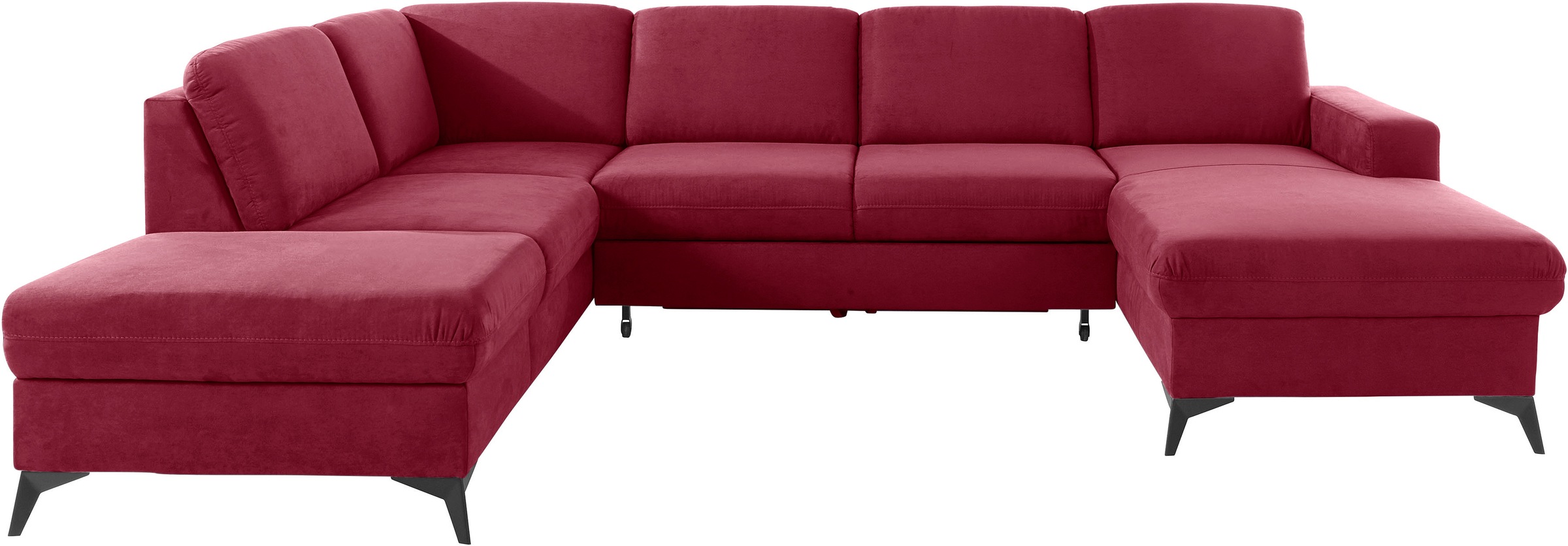 PLACES OF STYLE Wohnlandschaft »Lolland U-Form« Wahlweise mit Bettfunktion und Stauraum, auch mit abwischbarem Bezug