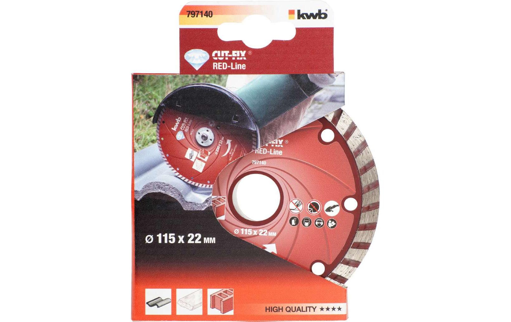 kwb Diamanttrennscheibe »Trennscheibe Red-Line Diamant 115mm«