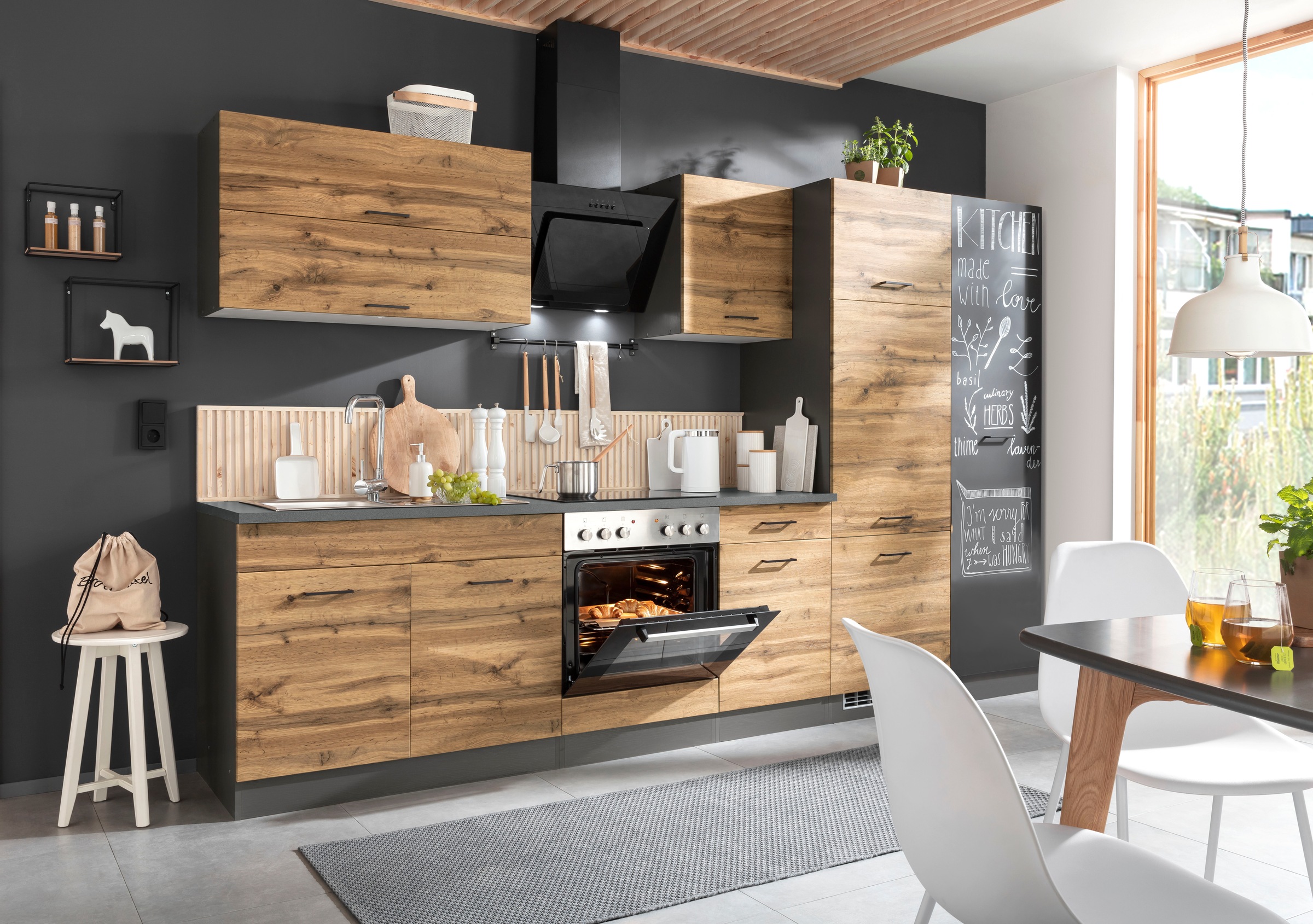 KOCHSTATION Küchenzeile "KS-Trier" ohne E-Geräte, Breite 320 cm