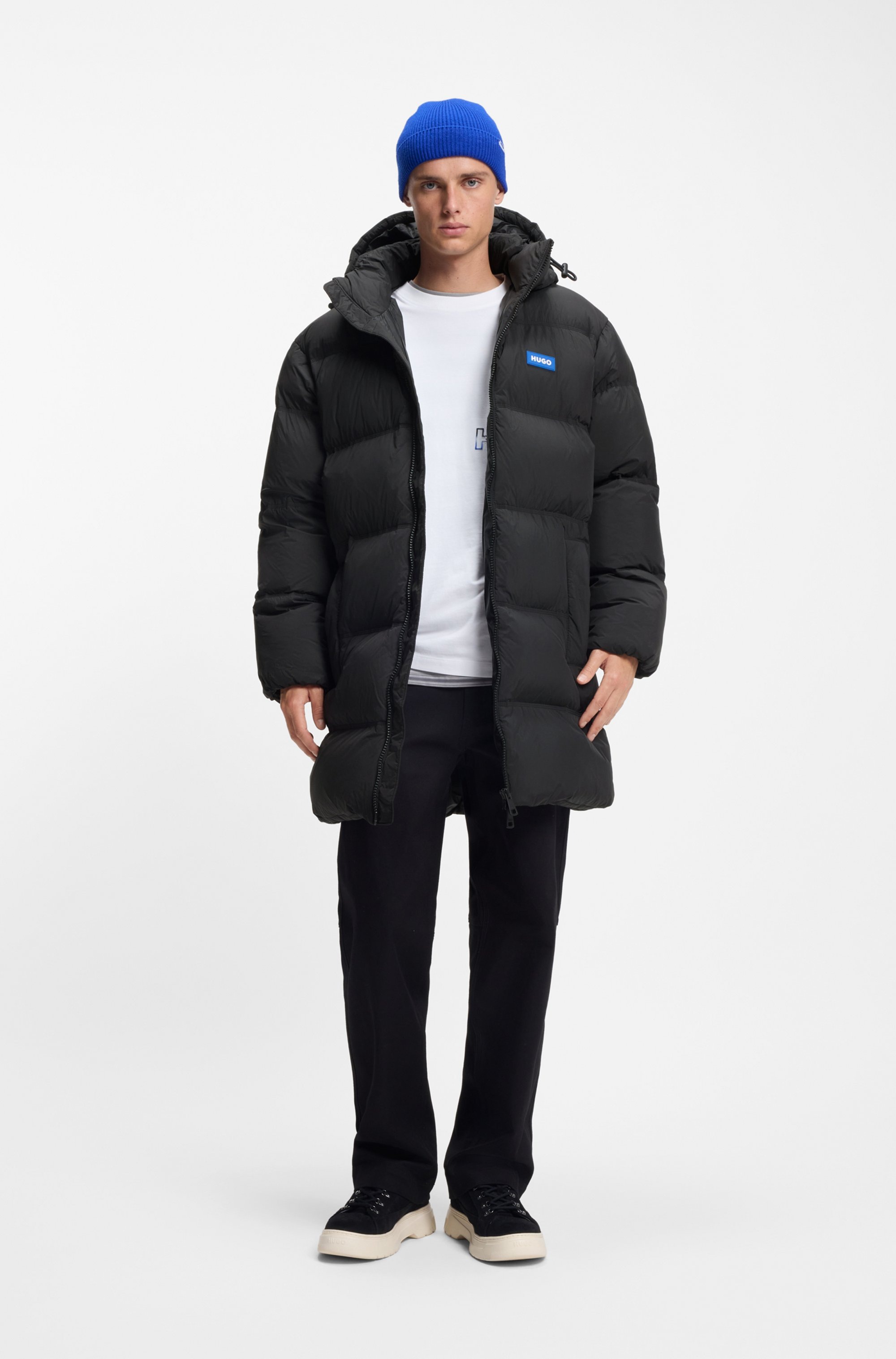 HUGO Blue Veste d'hiver »Bodi« mit Kapuze mit Kapuze, warm wattiert, Relaxed Fit