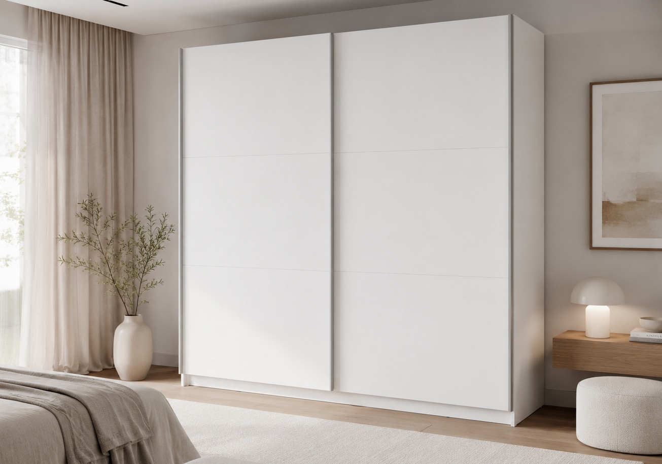 Home affaire Kleiderschrank »MALOJA modern mit viel Stauraum, Fächer & Kleiderstange, Breite 150 cm« Garderobe mit 2 Schiebetüren, mit/ohne Spiegel, erhältlich in 3 Farben