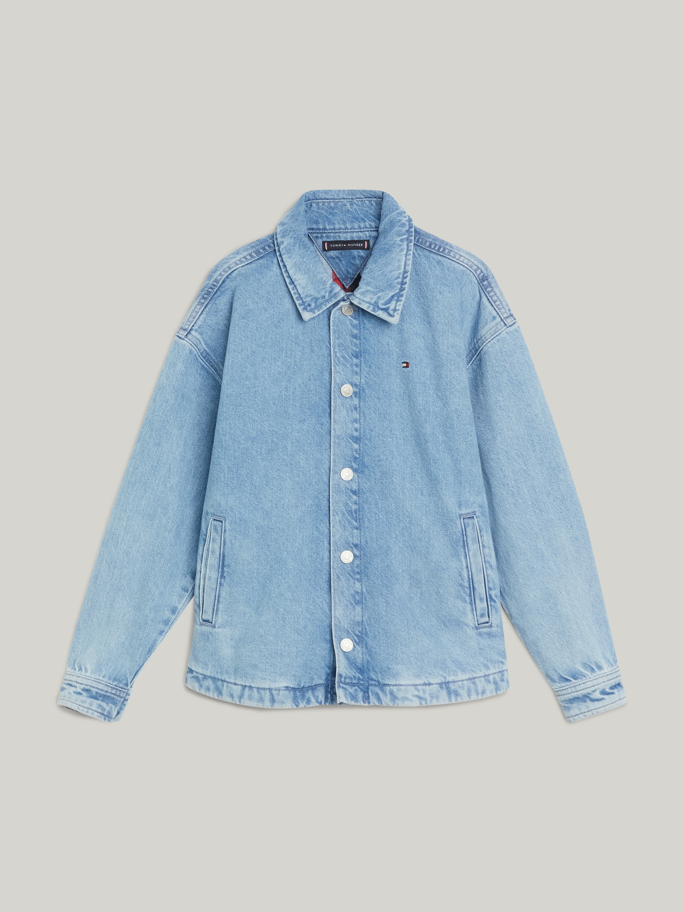 Tommy Hilfiger Jeansjacke »DENIM OVERSHIRT WORN MID WASH«, Kinder bis 16 Jahre