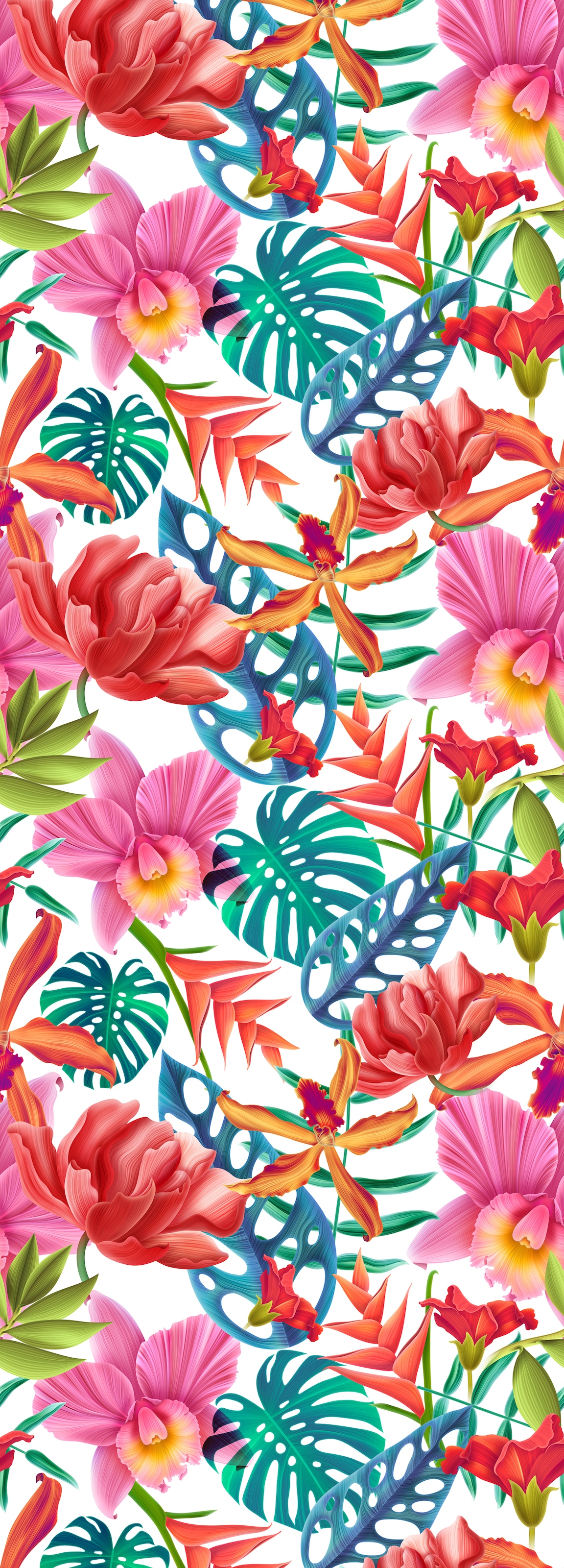 Image of queence Vinyltapete "Annabell" Motiv bedruckt botanisch floral gemustert natürlich glatt 90x250cm, selbstklebend, kinderleichte Anbringung, Sticker