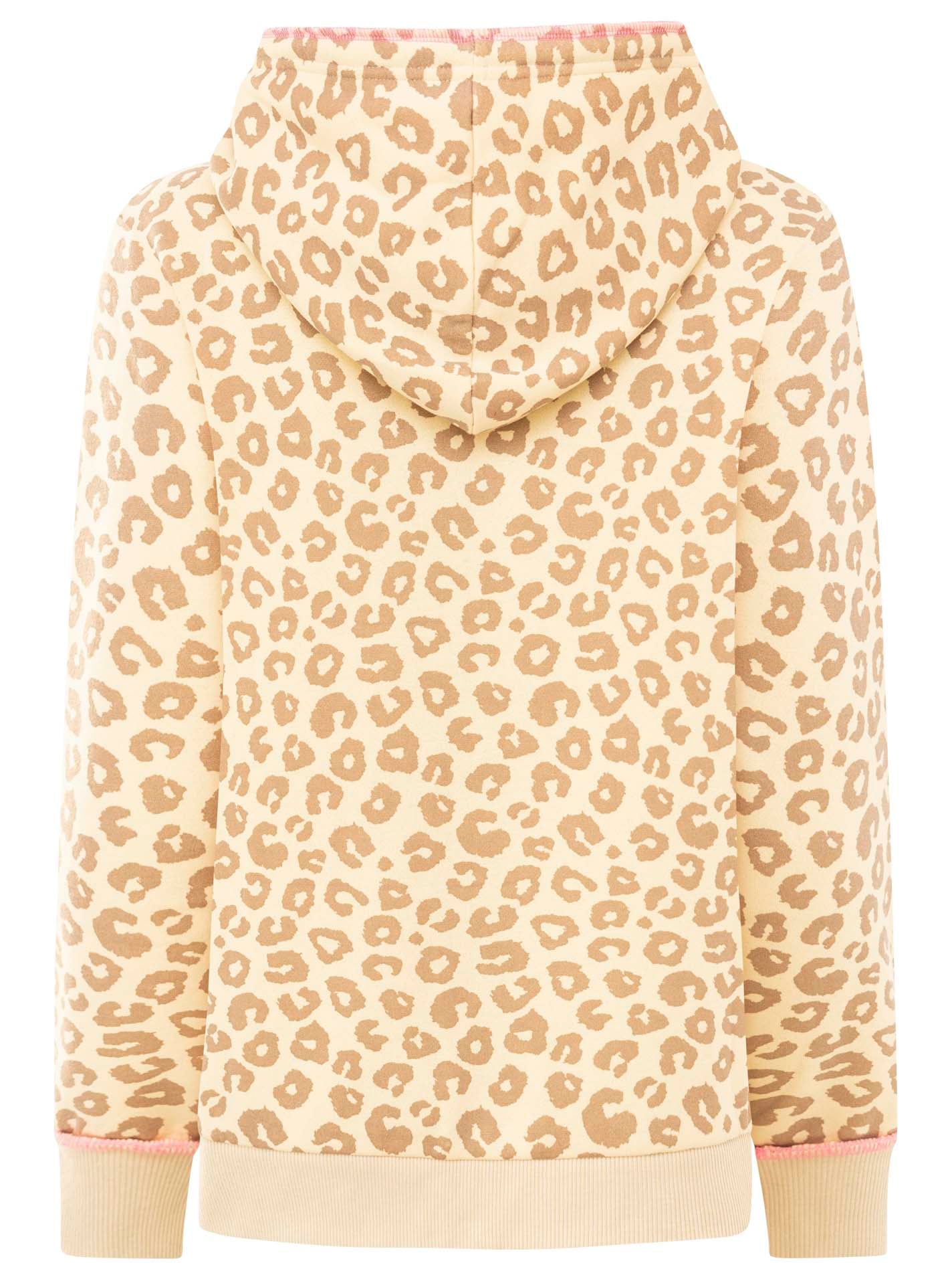Zwillingsherz Sweat à capuche »"Soft Leo"« Mini-Me, mit Leo Muster, Zipper und Kängurutaschen