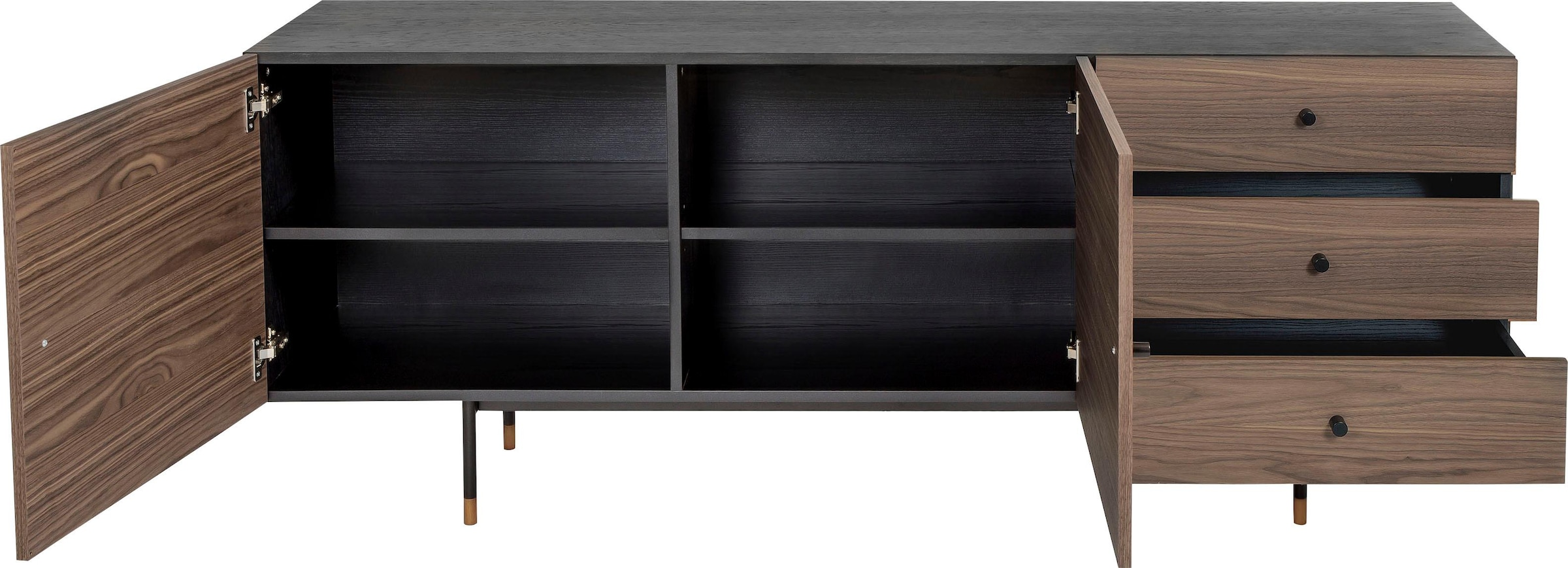 Woodman Sideboard »Daniel«, Kommode mit Holzfurnier aus Walnussbaum, Breite 180 cm, FSC®