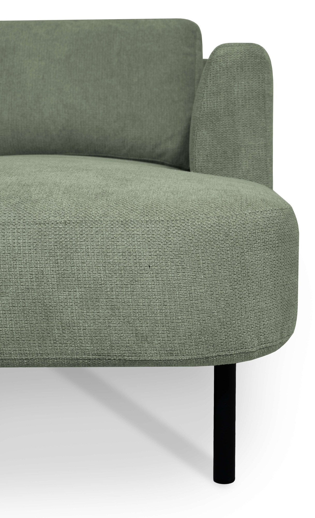 Places of Style Wohnlandschaft »Cesola«, in weichem Chenille-Stoff, Breite 327 cm, mit schwarzen Metallfüssen