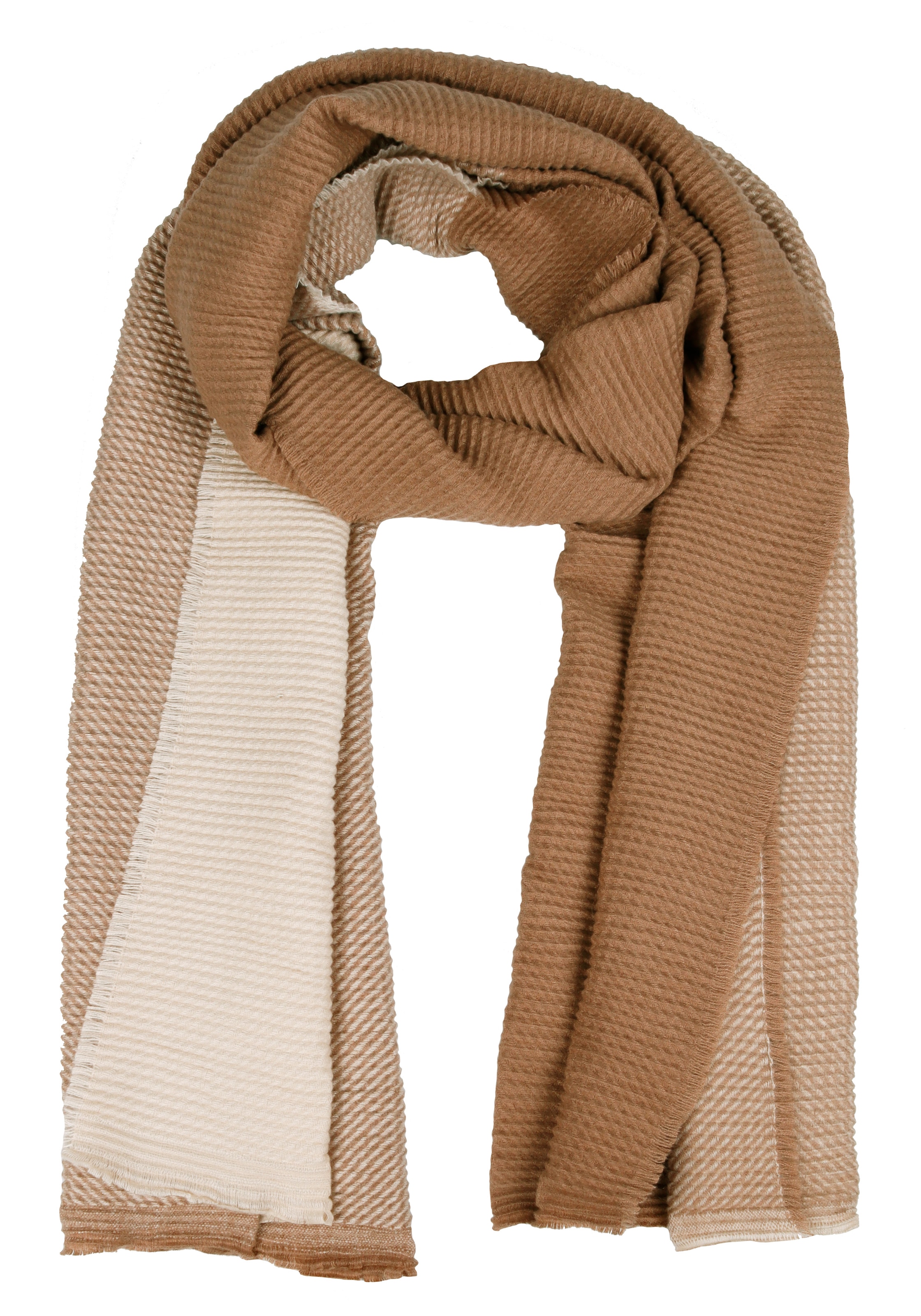 Image of Capelli New York Modeschal tricolor, leichte Fransenkante, Farbverlauf