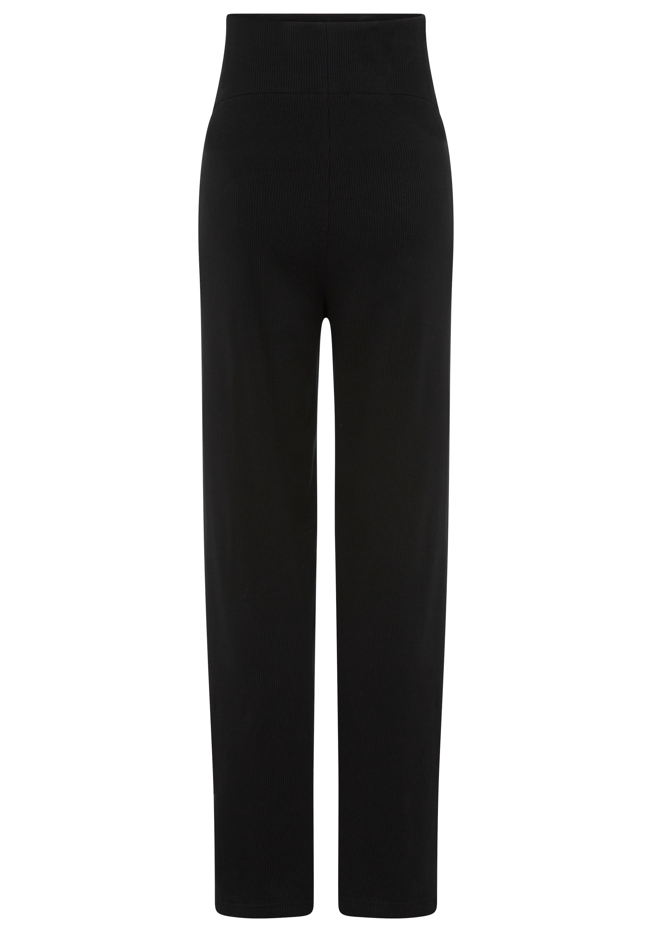 Neun Monate Umstandshose »Weite Jerseyhose für Schwangerschaft und Stillzeit«, Umstands-Hose aus Rippware mit weitem Bein