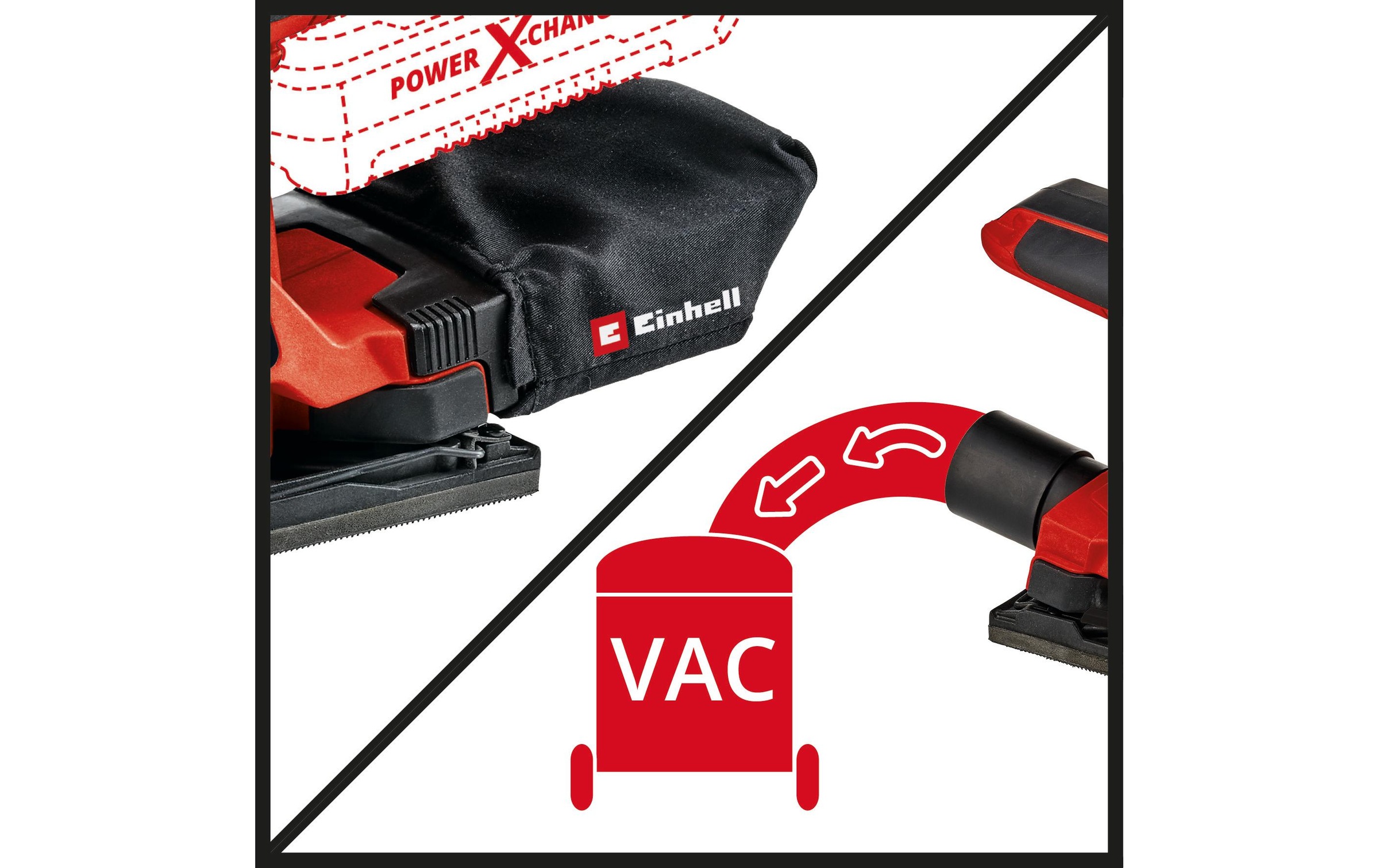 Einhell Schwingschleifer »TC-OS 18/187 Li Solo«, Micro-Klettverschluss