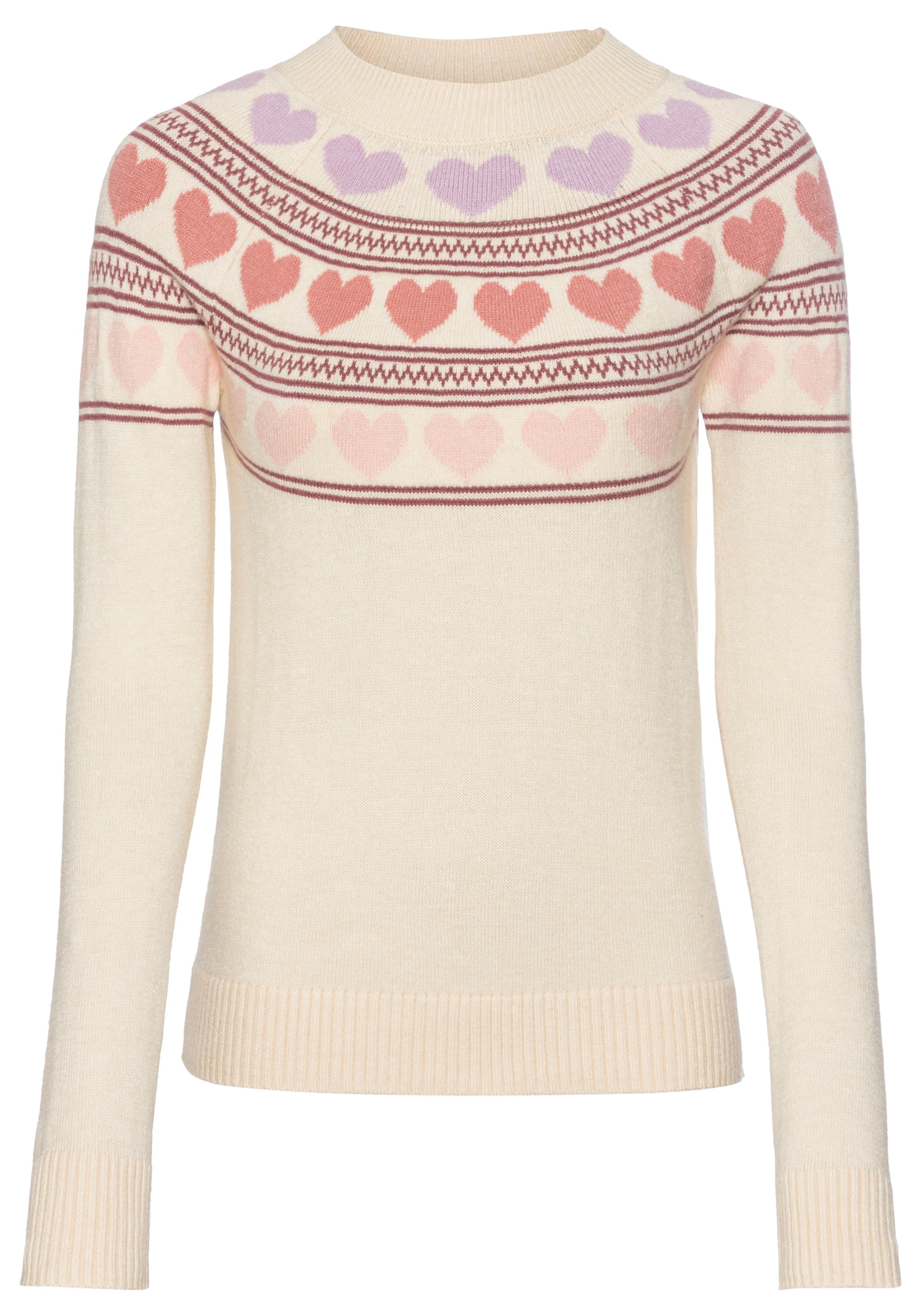 KangaROOS Norwegerpullover, mit Herzen