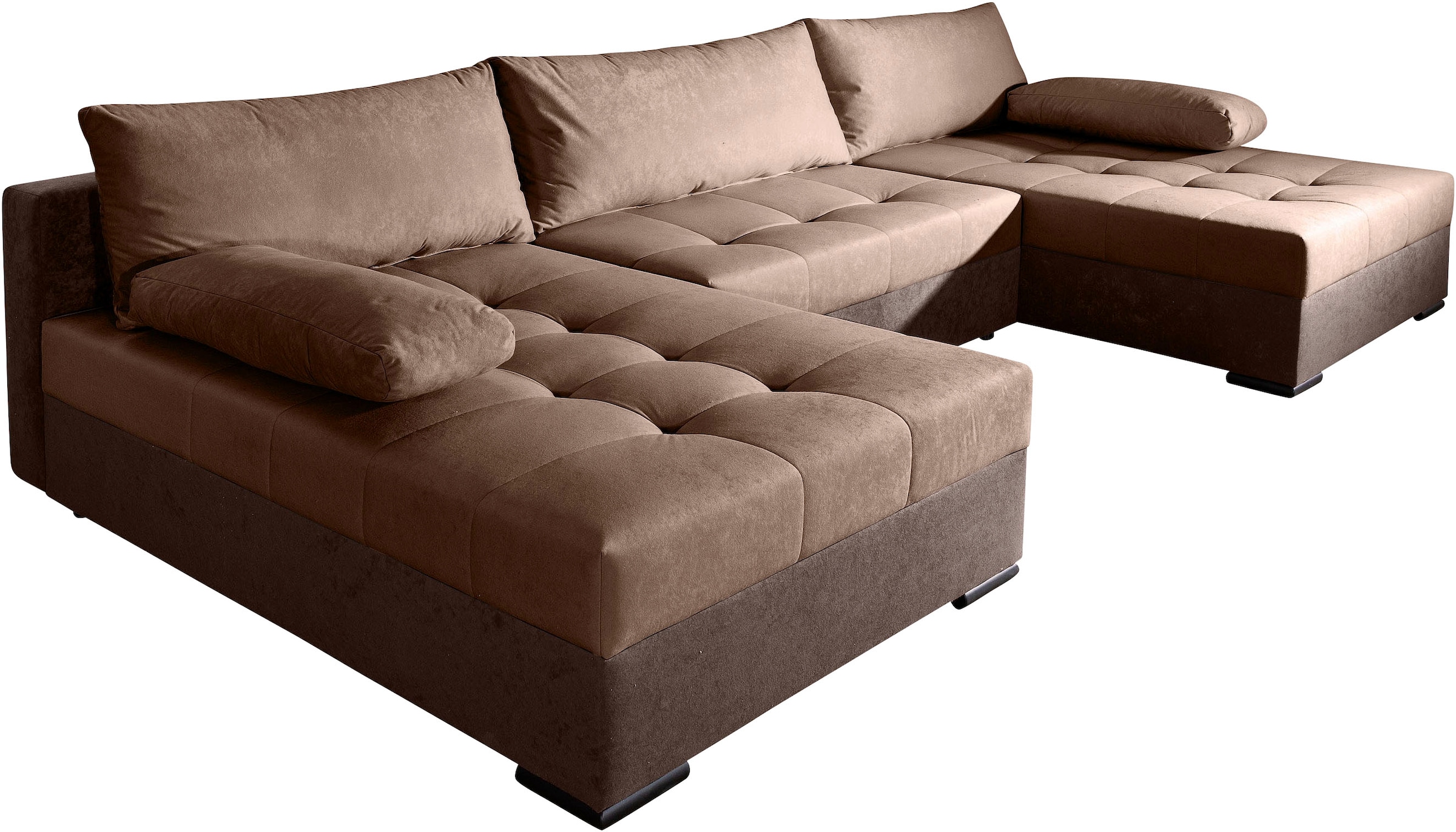 COLLECTION AB Wohnlandschaft »Josy U-Form, B: 307 cm« mit Bettfunktion & Bettkasten, Federkern