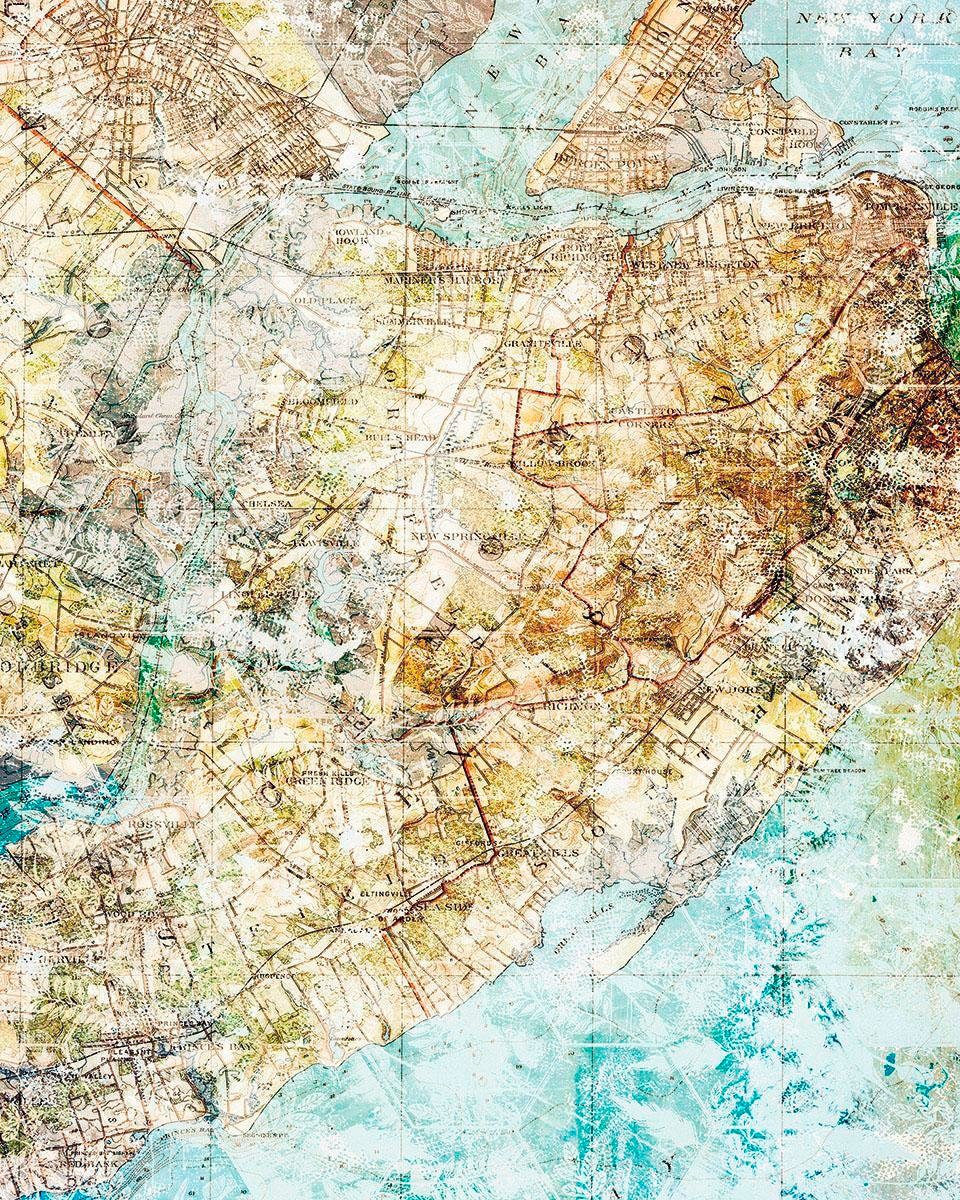 Vliestapete »Mix Map«, 200x250 cm (Breite x Höhe), Vliestapete, 100 cm Bahnbreite