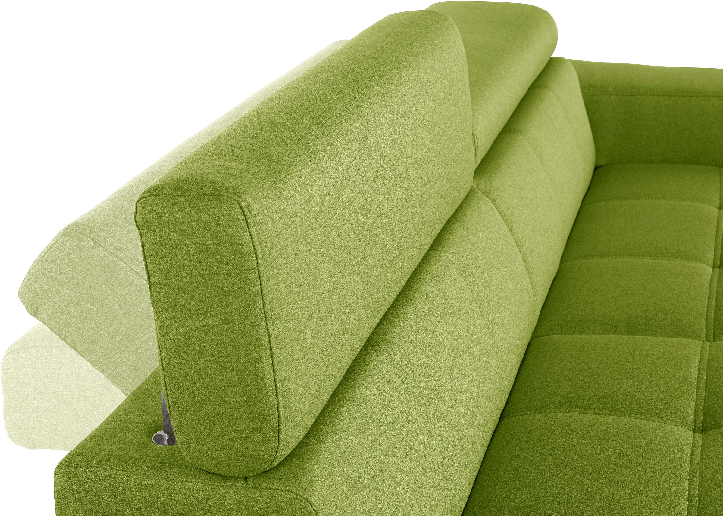 DOMO collection 2,5-places »Cunelli zeitlos und elegant, moderne Sitznähte als Designelement,« wahlweise mit 6-fach verstellbaren Kopfteilen, fester Sitzkomfort