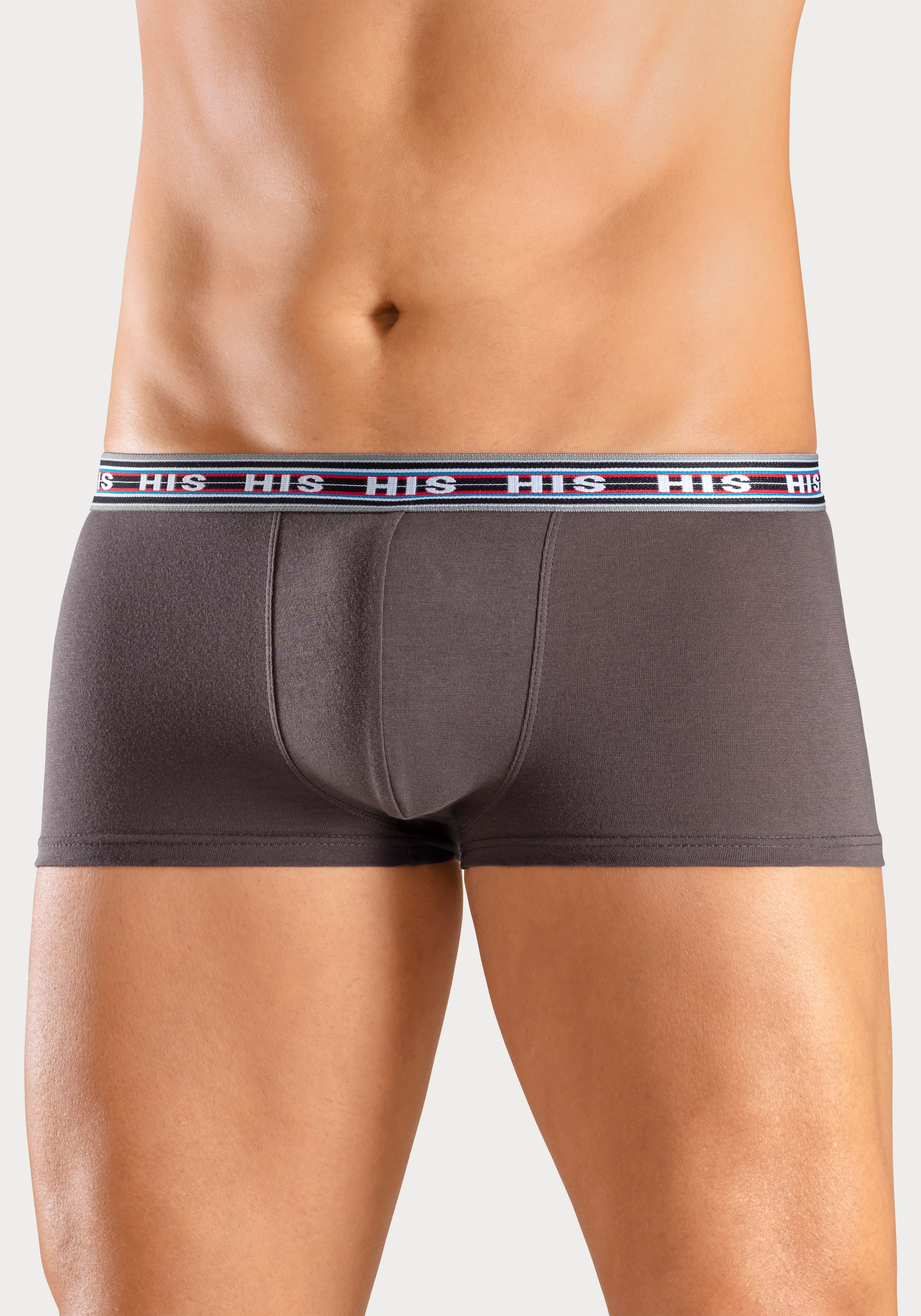 H.I.S Boxershorts, (Packung, 5 St.), in Hipster-Form aus Baumwoll-Stretch