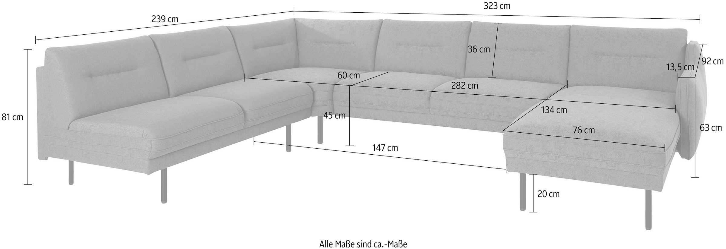 GOODproduct Wohnlandschaft »Nordfyn U-Form« edles Design in 3 Bezugsqualitäten, Design by Morten Georgsen