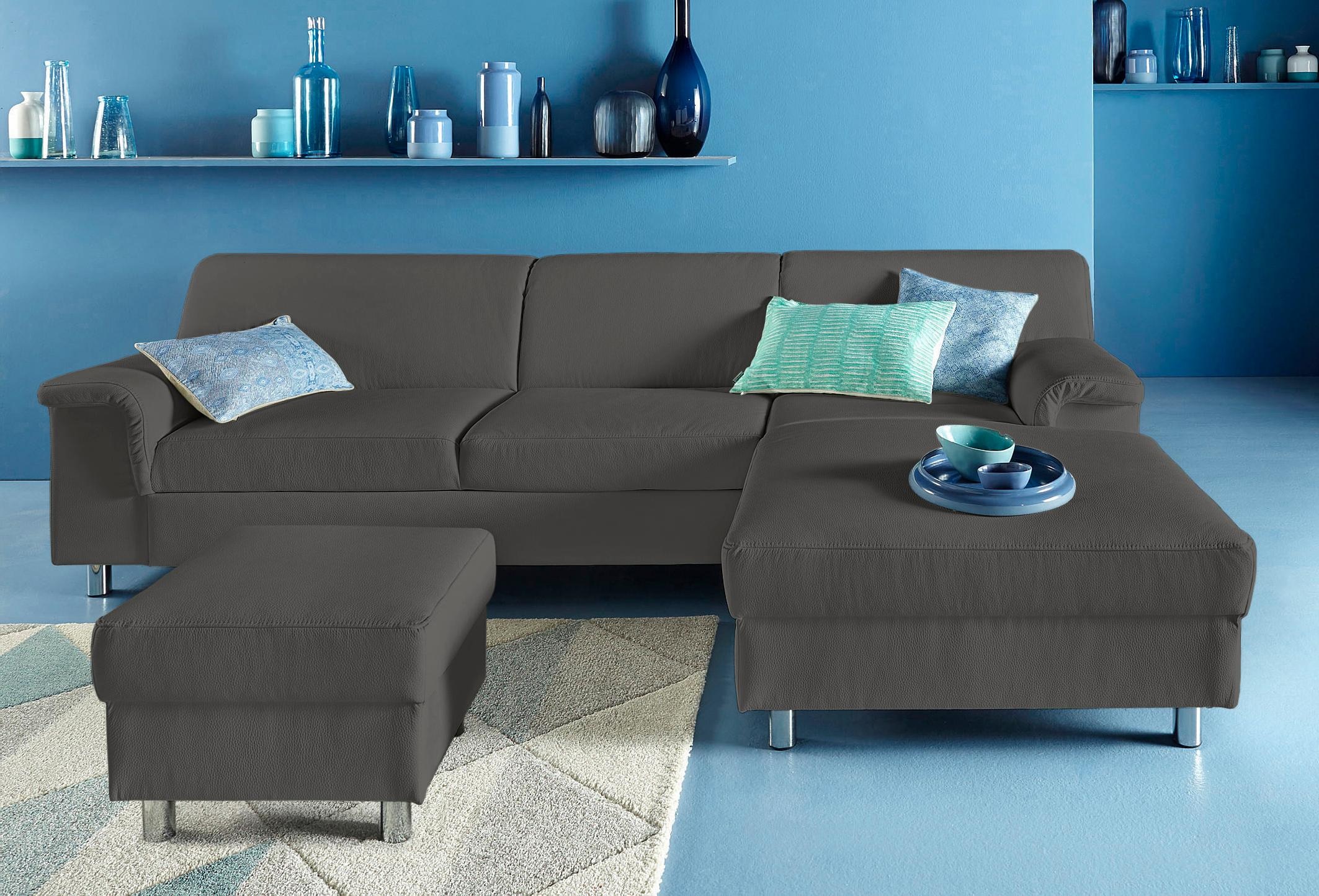 INOSIGN Ecksofa »Jamie, modern und elegant, Fusshöhe 9cm, L-Form,«, wahlweise mit Bettfunktion
