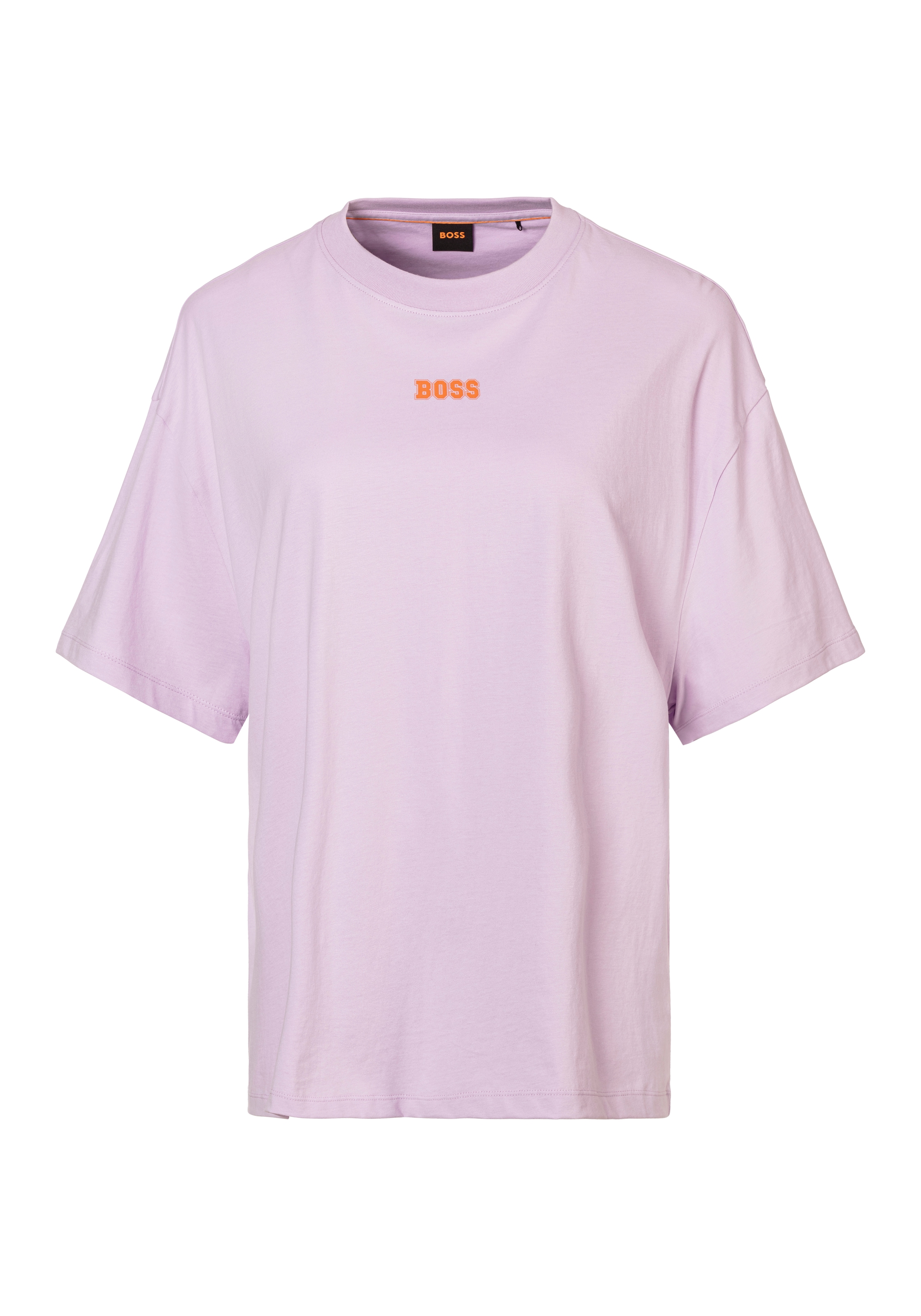 BOSS ORANGE T-Shirt »C_Eboyfriend Premium Damenmode«, mit grossem BOSS Logodruck