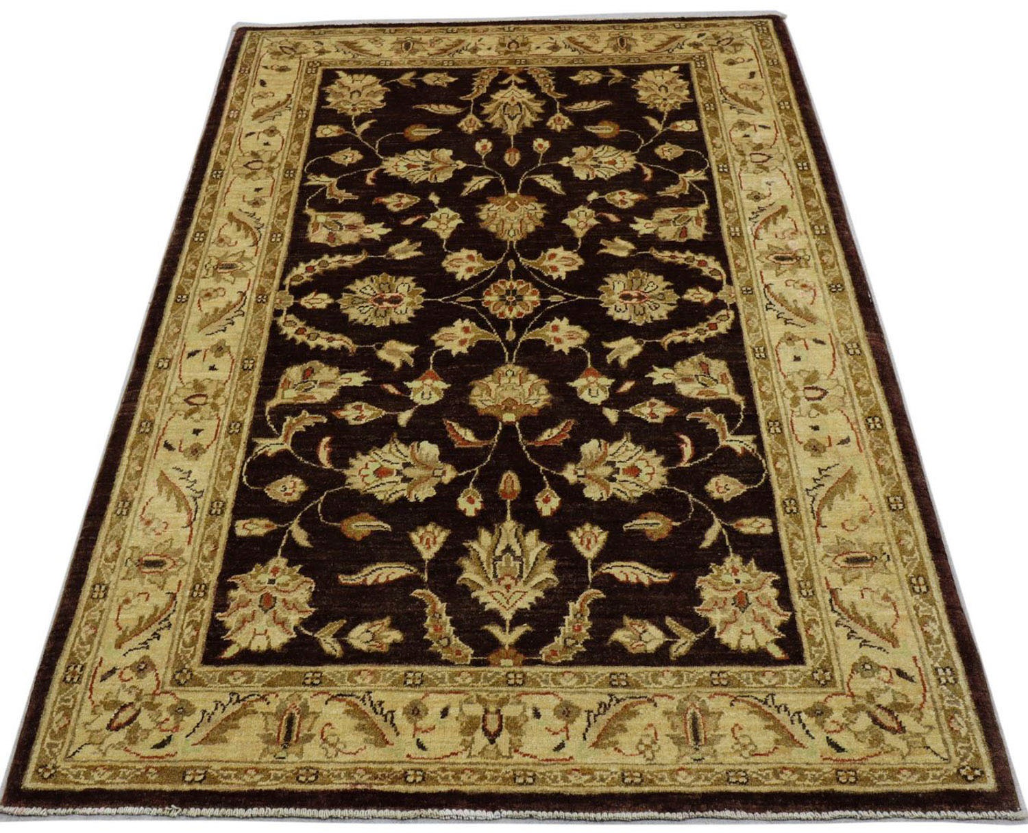 Image of morgenland Wollteppich »Ziegler Blumenmuster Marrone scuro 190 x 130 cm«, rechteckig, 0,7 mm Höhe, Handgeknüpft bei Ackermann Versand Schweiz