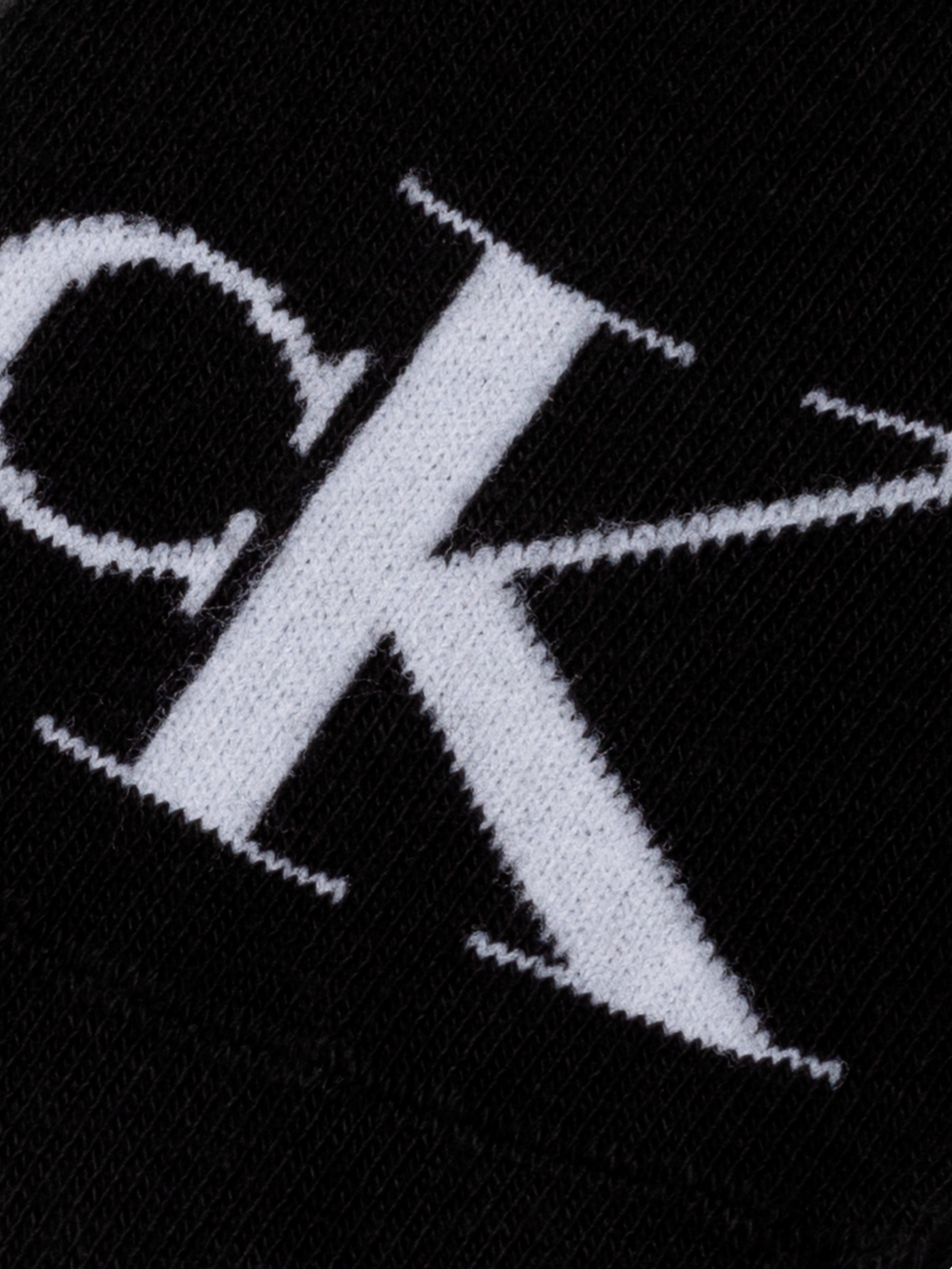 Calvin Klein Jeans Füsslinge »CKJ WOMEN FOOTIE HIGH CUT 2P MONOGRAM«, (2 Paar), Mit grosser Logostickerei vorn