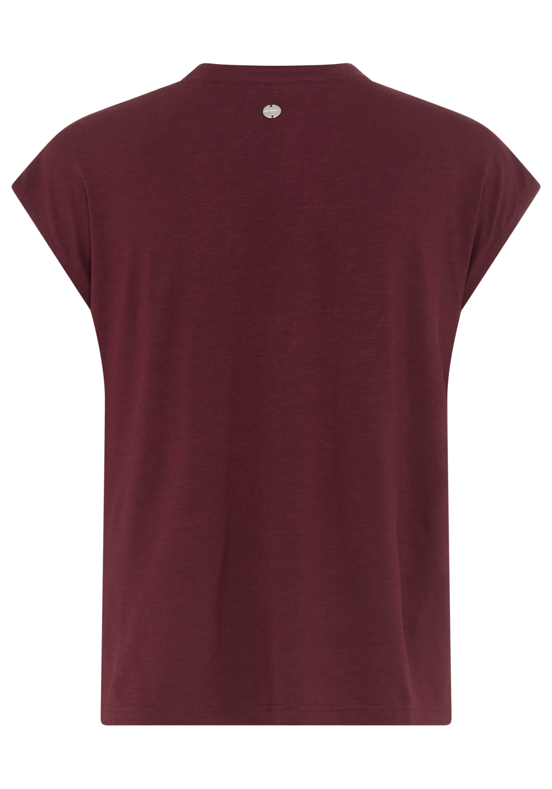 Tamaris T-shirt à manches courtes mit Knopfleiste und Stehkragen, elastisches Material