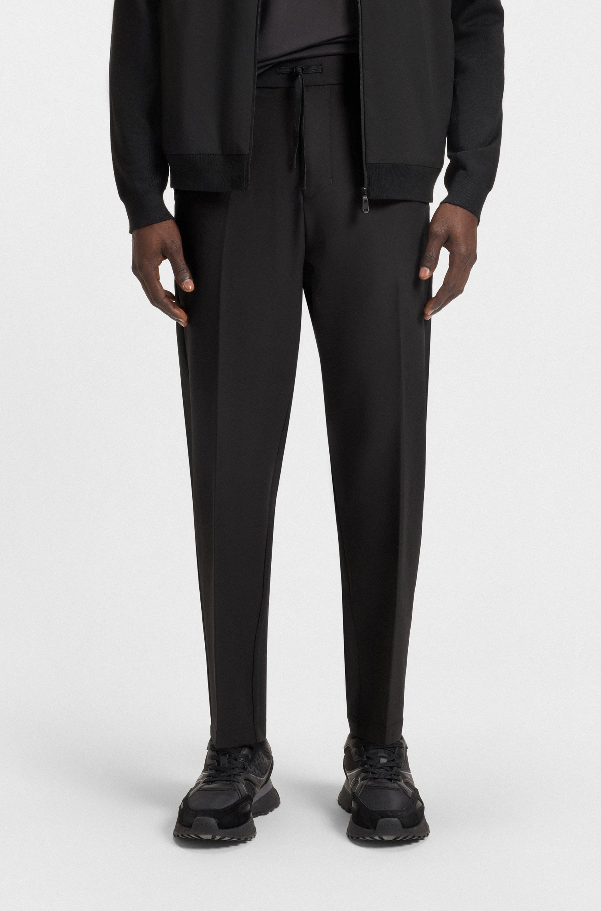 BOSS GREEN Pantalon tissé »T Convert«  Elastischer Taillenbund und Kordelzug, Gürtelschlaufen Anzughose