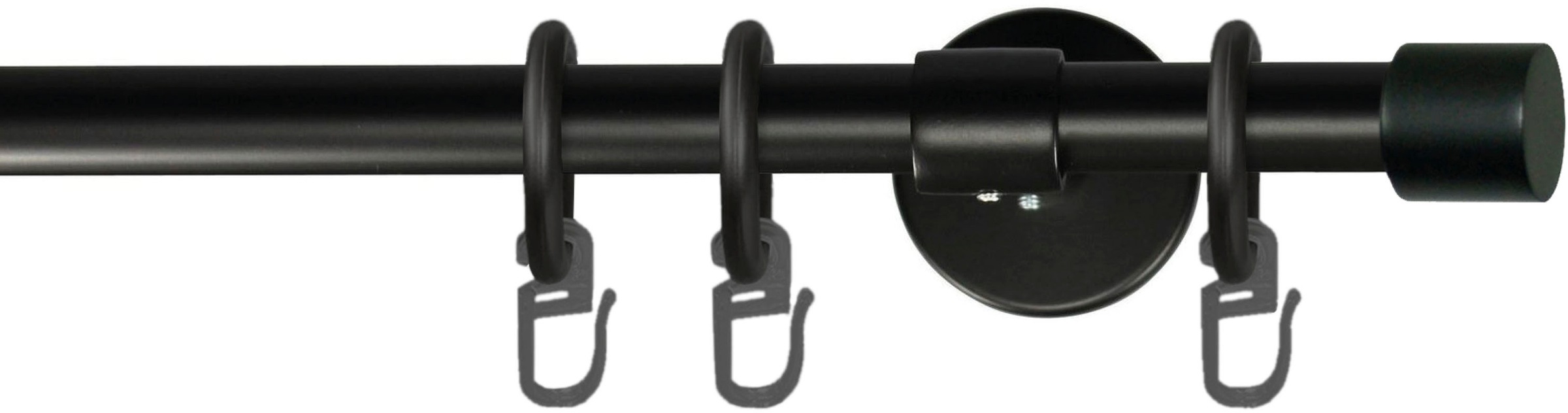 Image of GARESA Gardinenstange »RUSTIKA«, 1 läufig-läufig, Wunschmasslänge, rustikale Vorhanggarnitur, einfache Montage, m. Stangenverbinder verlängerbar, Wandmont, Eisen, m. Ringe, Endk. Kappe bei Ackermann Versand Schweiz