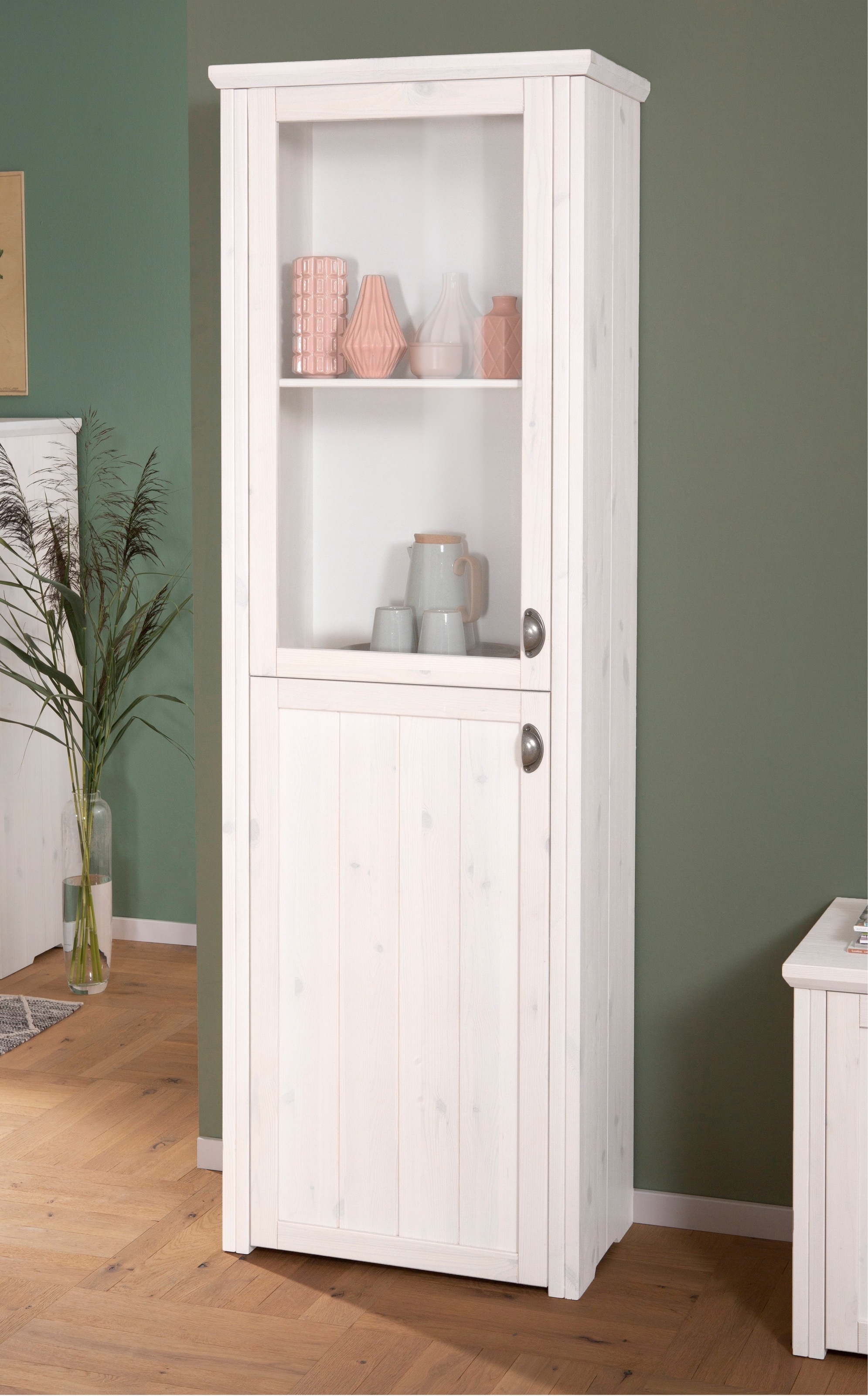 Image of Home affaire Vitrine »Hoyer«, aus Kiefer massiv, Höhe 204 cm bei Ackermann Versand Schweiz