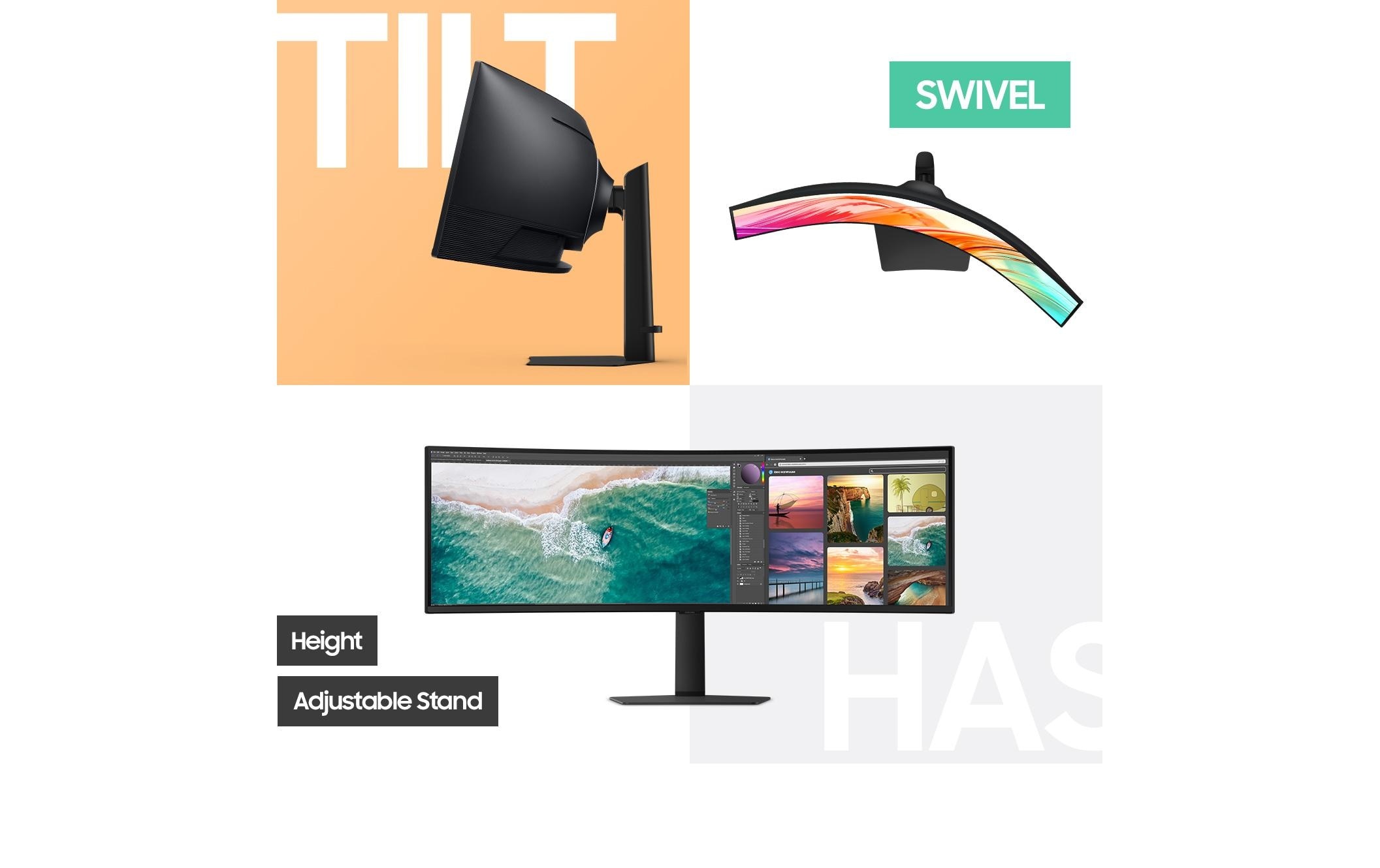 Samsung Moniteur LED incurvé »ViewFinity S95UF« 124 cm/49 ″  5120 x 1440 px 5 Reaktionszeit 120 Hz