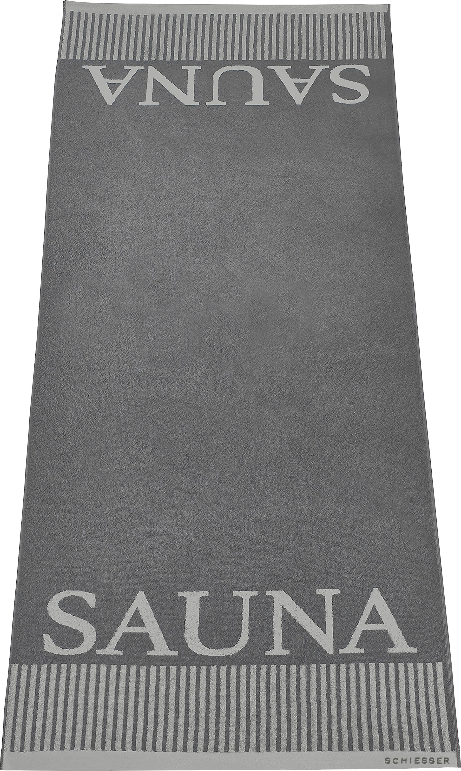 Schiesser Saunatuch »Rom«, (1 St.), Sauna-Aufschrift