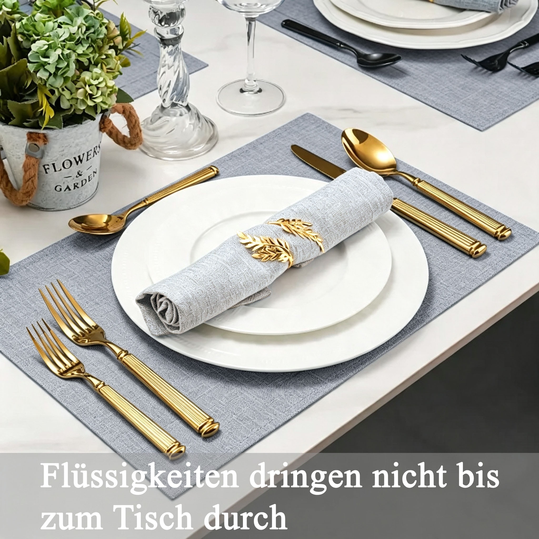 GOODproduct Platzset »Ozzie« Uni, strukturiert, Pflegeleicht, Praktisch,Dekoration, 30x45cm,