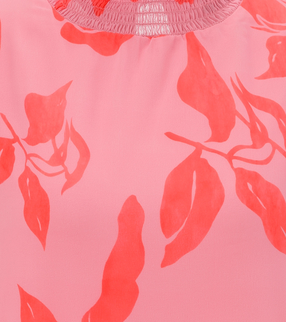 Aniston SELECTED Schlupfbluse, mit Blüten- und Blätterdruck und Smok-Einsätzen