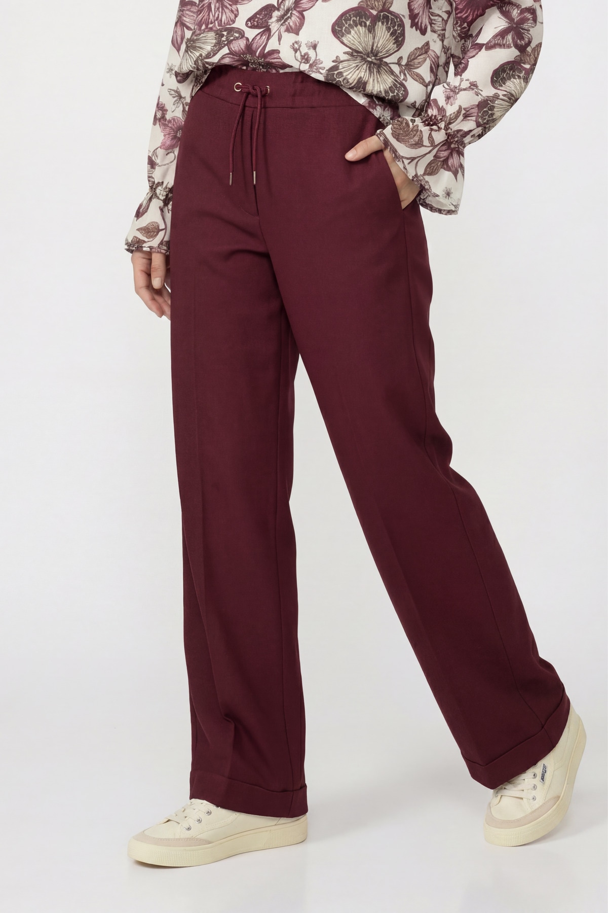 Image of Monari Schlupfhose "Hose Basic Rippe 78cm" Regular fit mit elastischem Bund