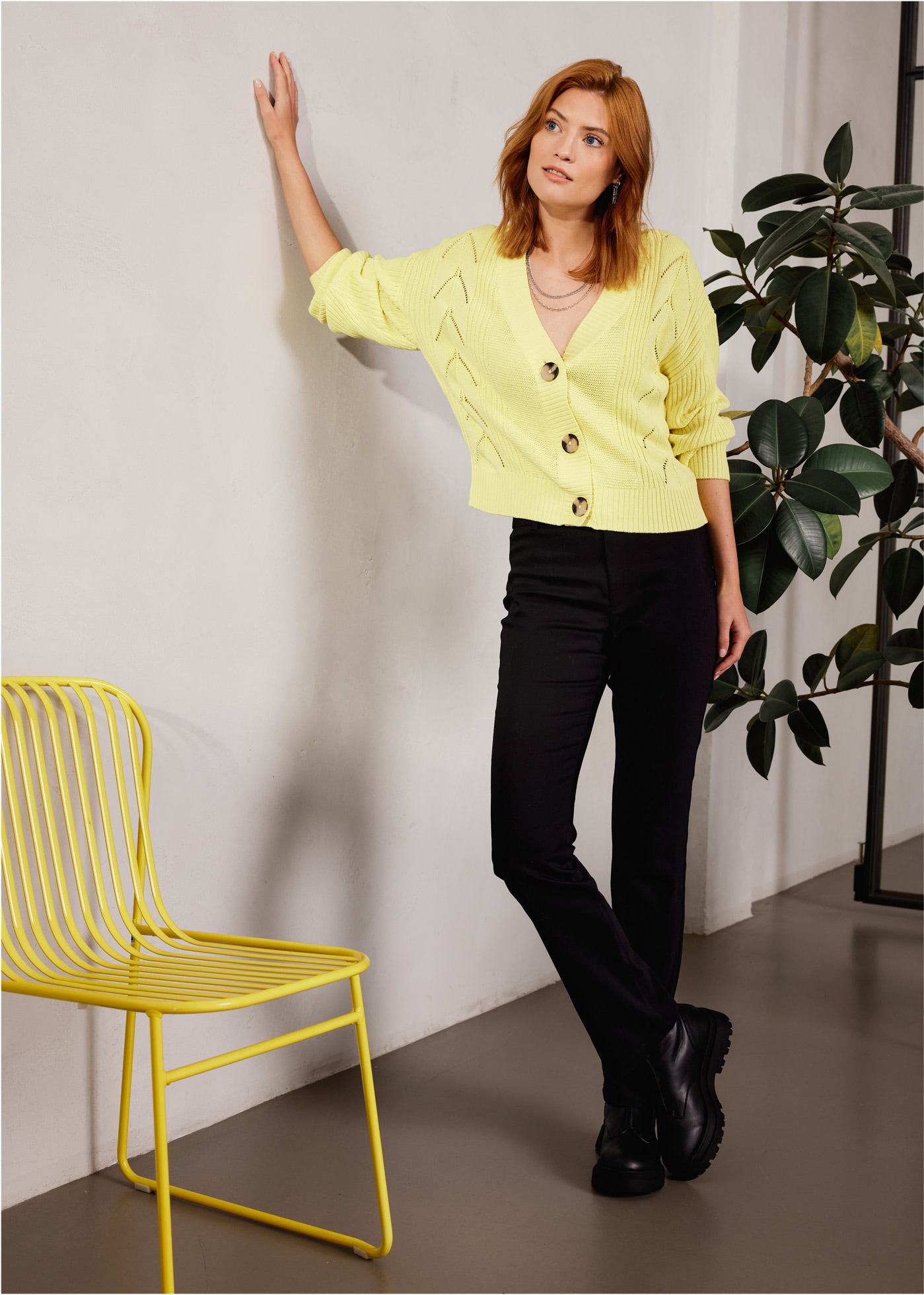 bonprix Pantalon stretch  aus Baumwolle, Polyester und Elasthan, Skinny fit Passform