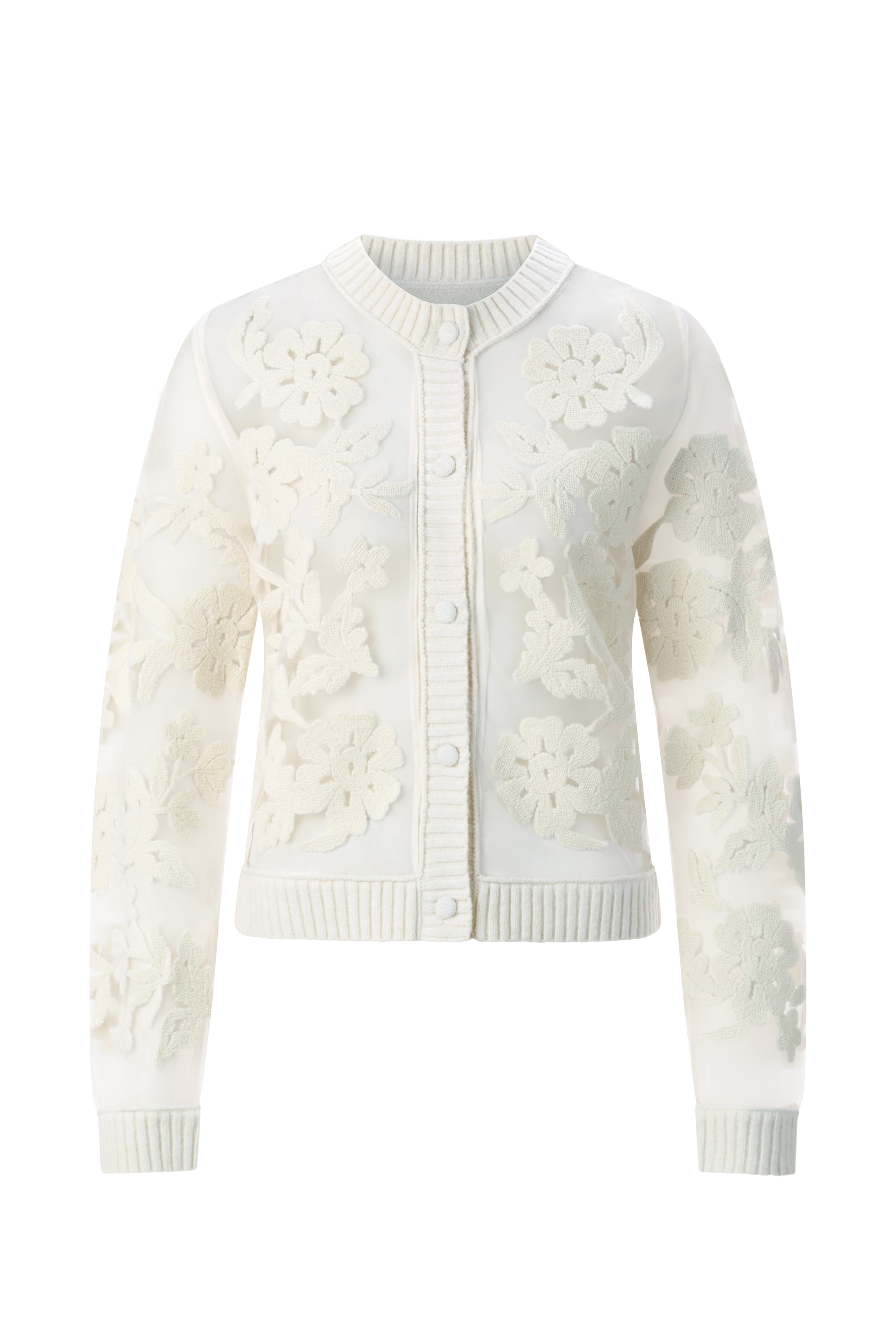 RICHROYAL Cardigan mit Mesh Embro