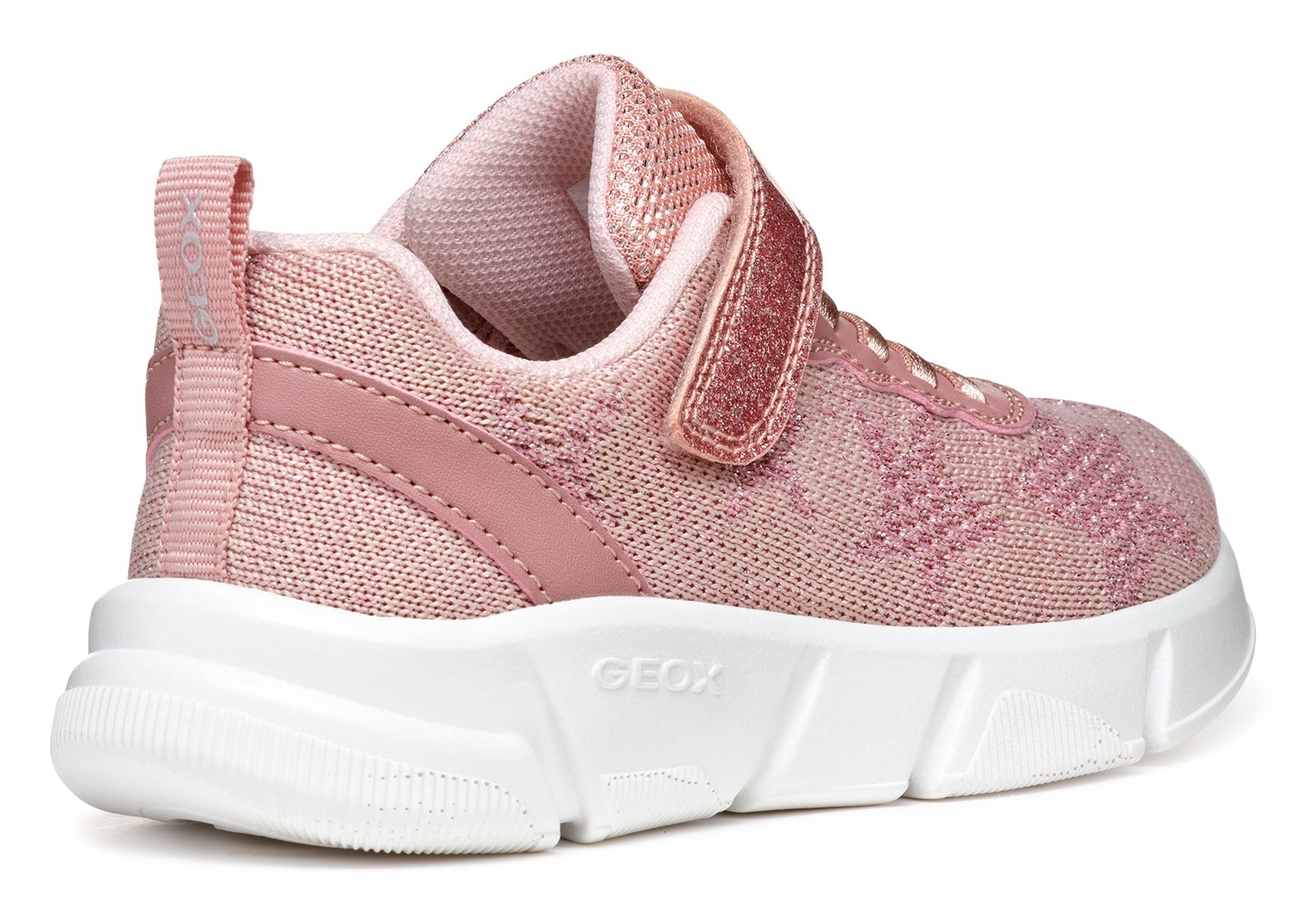 Geox Sneaker »J ARIL GIRL«  , Knitwear Sneaker, Klettschuh mit glitzerndem Klettriegel