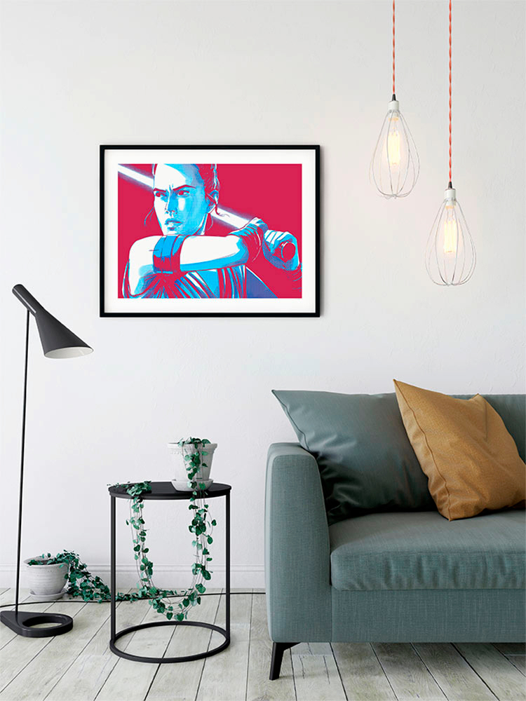 Komar Bild »Star Wars Faces Rey«, Star Wars, (1 St.), Wandbild zur Dekoration im Kinderzimmer - ohne Rahmen