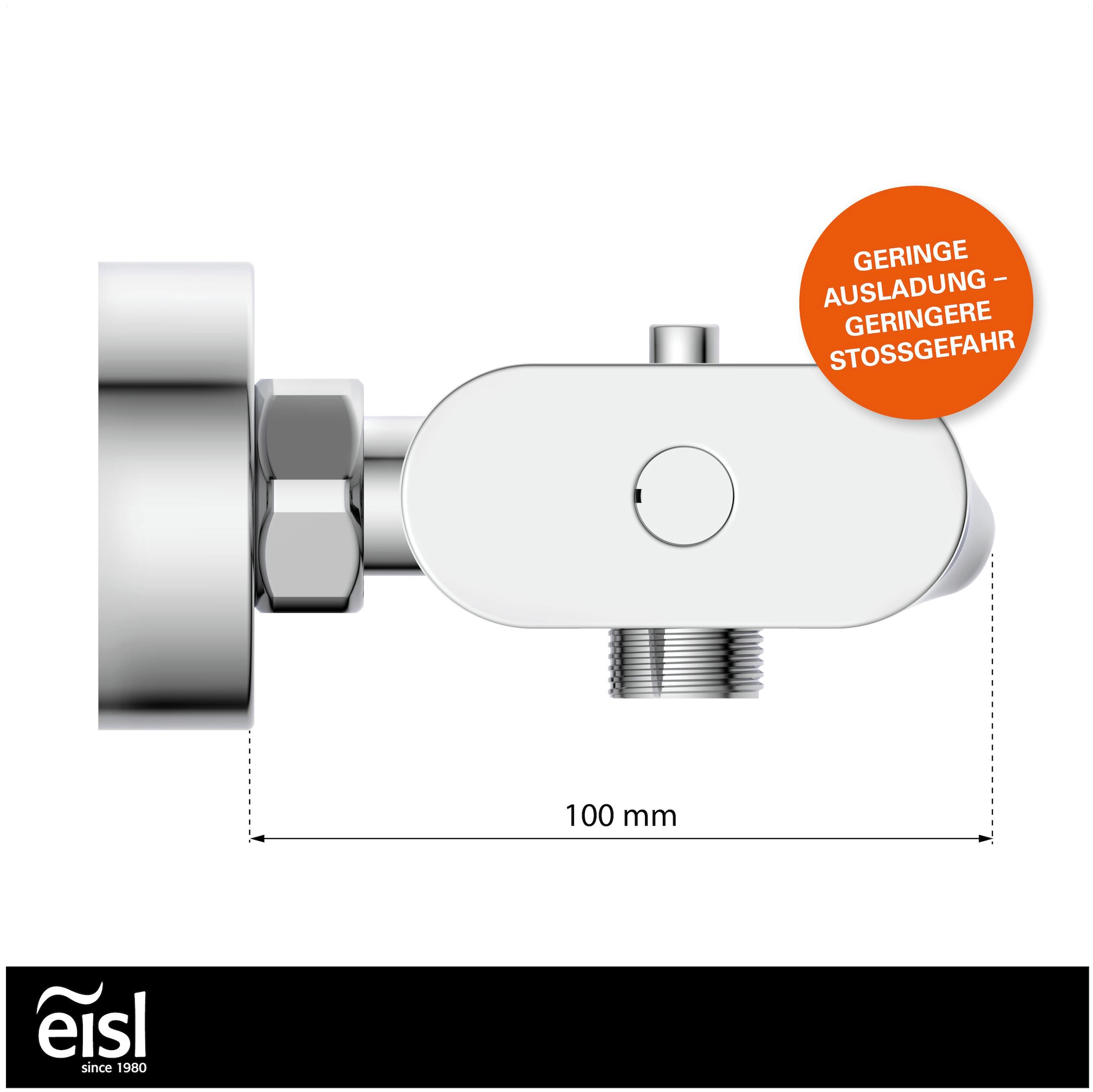 Eisl Wannenthermostat »CARNEO«, Schwallauslauf, Eco-Stopp-Funktion, Sicherheitssperre