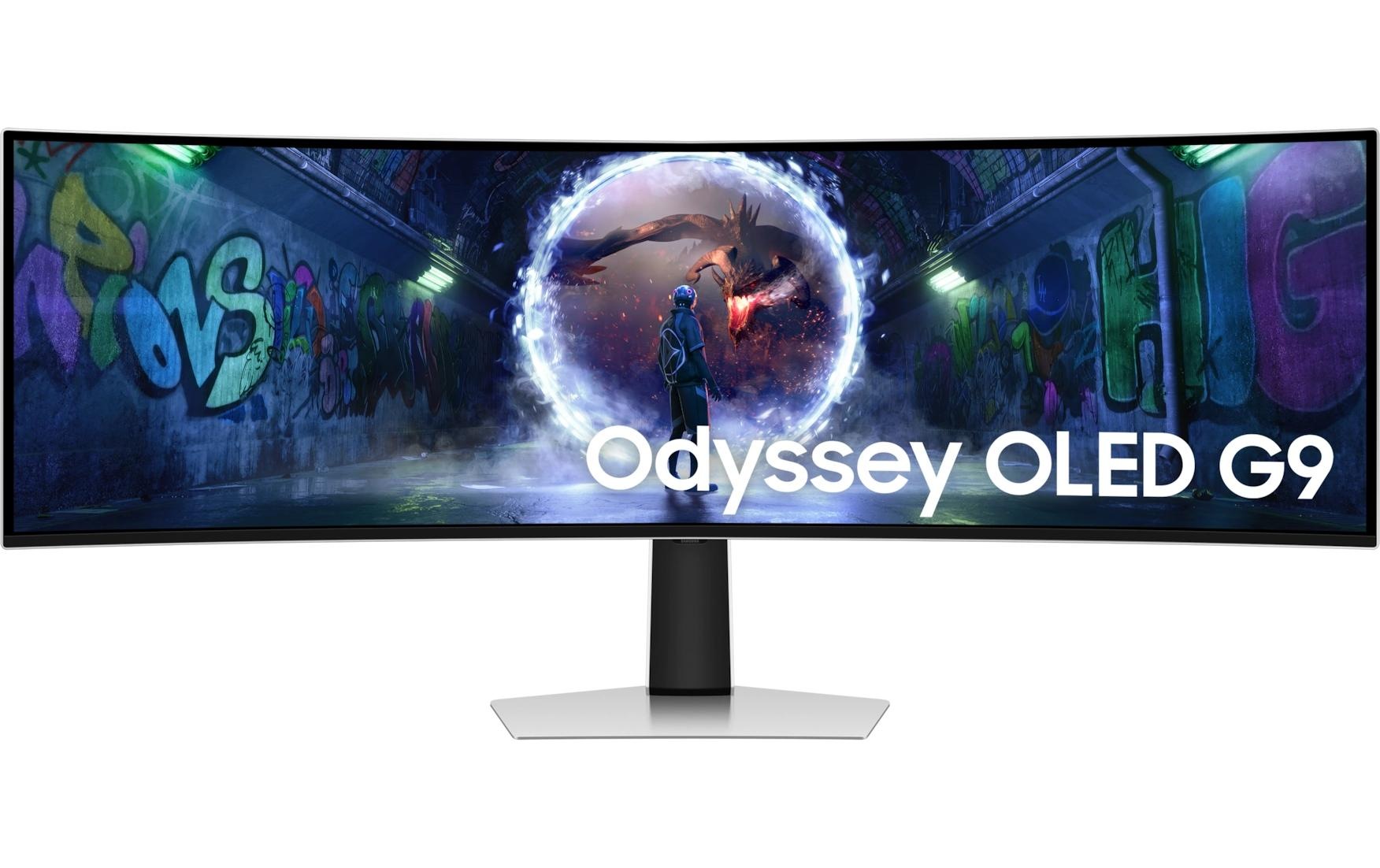 Image of Samsung Curved-Gaming-OLED-Monitor "S49DG934SU" 124 cm/49 ″ 5120 x 1440 px DQHD 0,03 Reaktionszeit 240 Hz